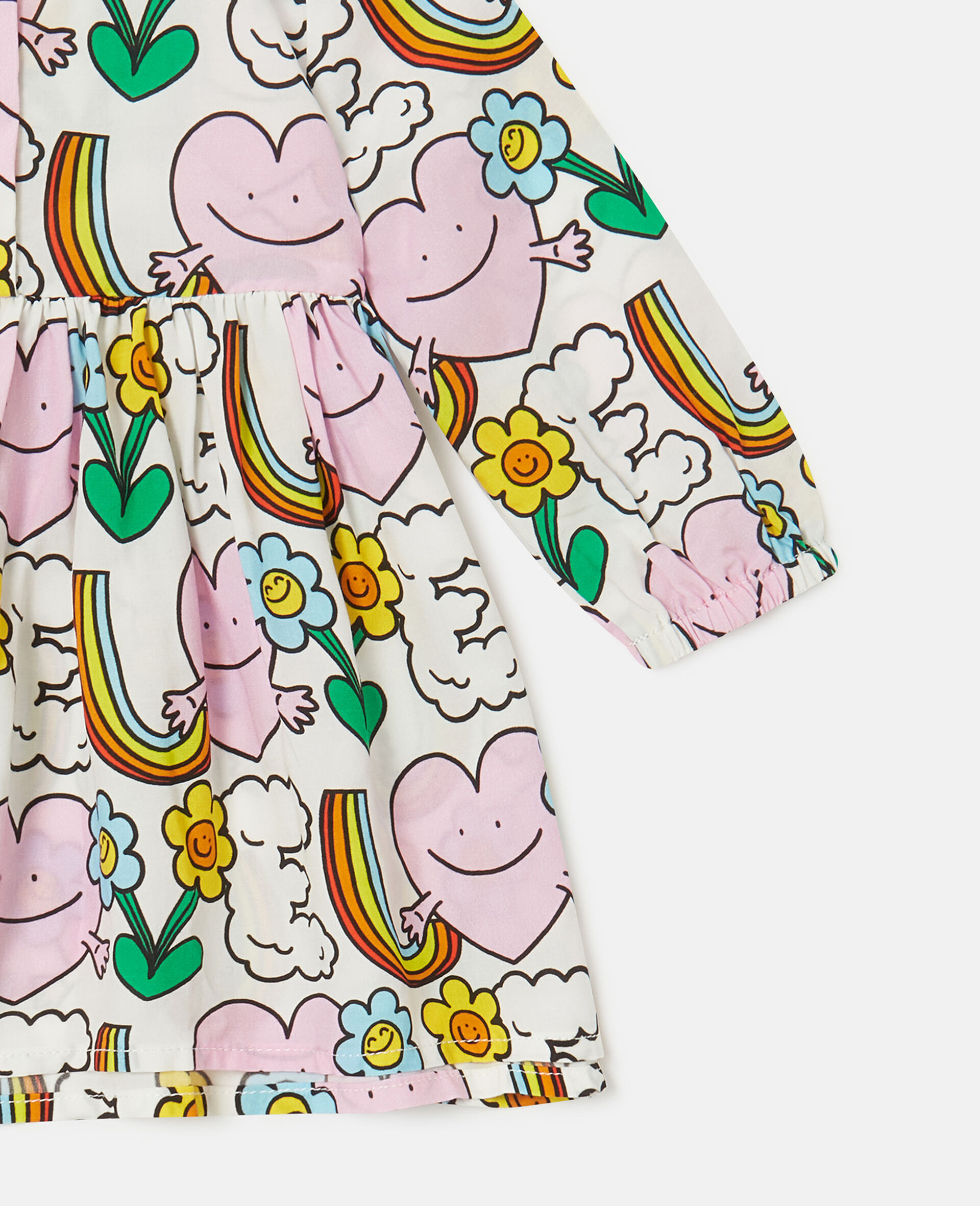 Earth Friends Print Dress and Bloomers Set-White-large image number 3