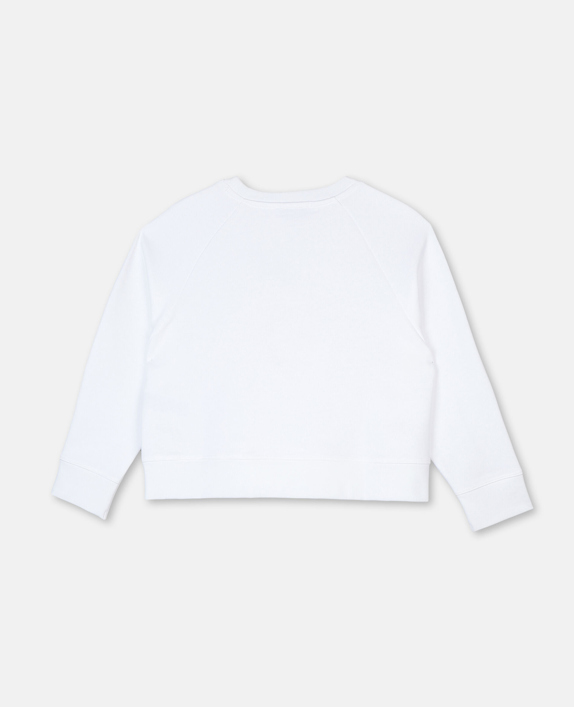 Clementine Cotton Fleece Logo Sweatshirt-White-large image number 3