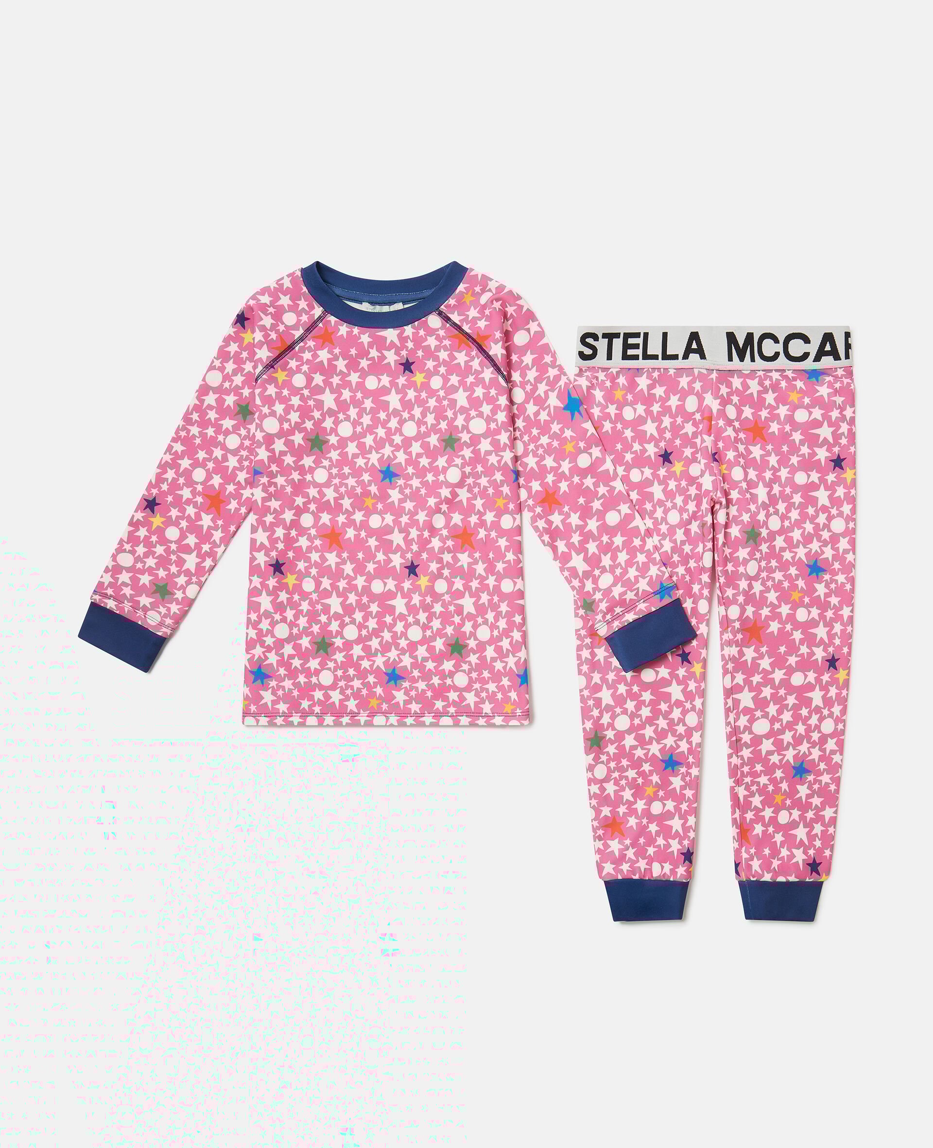 Star Print Pyjama Set-Pink-medium