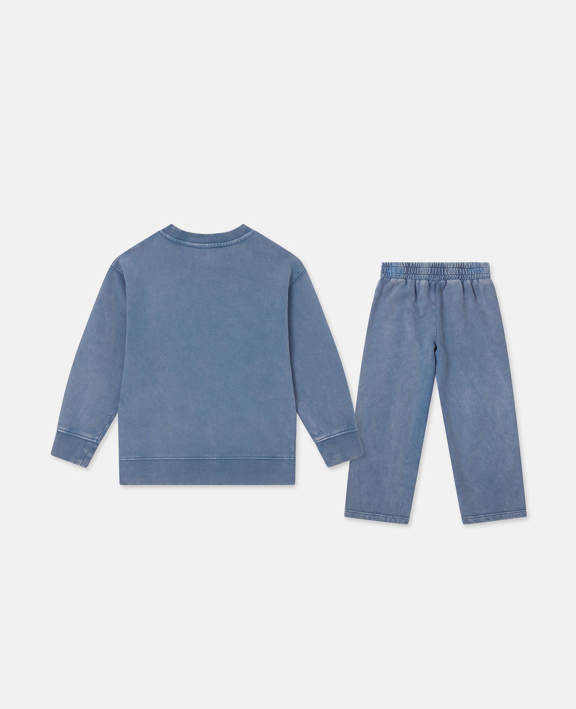 Logo Sweatshirt And Sweatpant Set -Blue-large image number 2