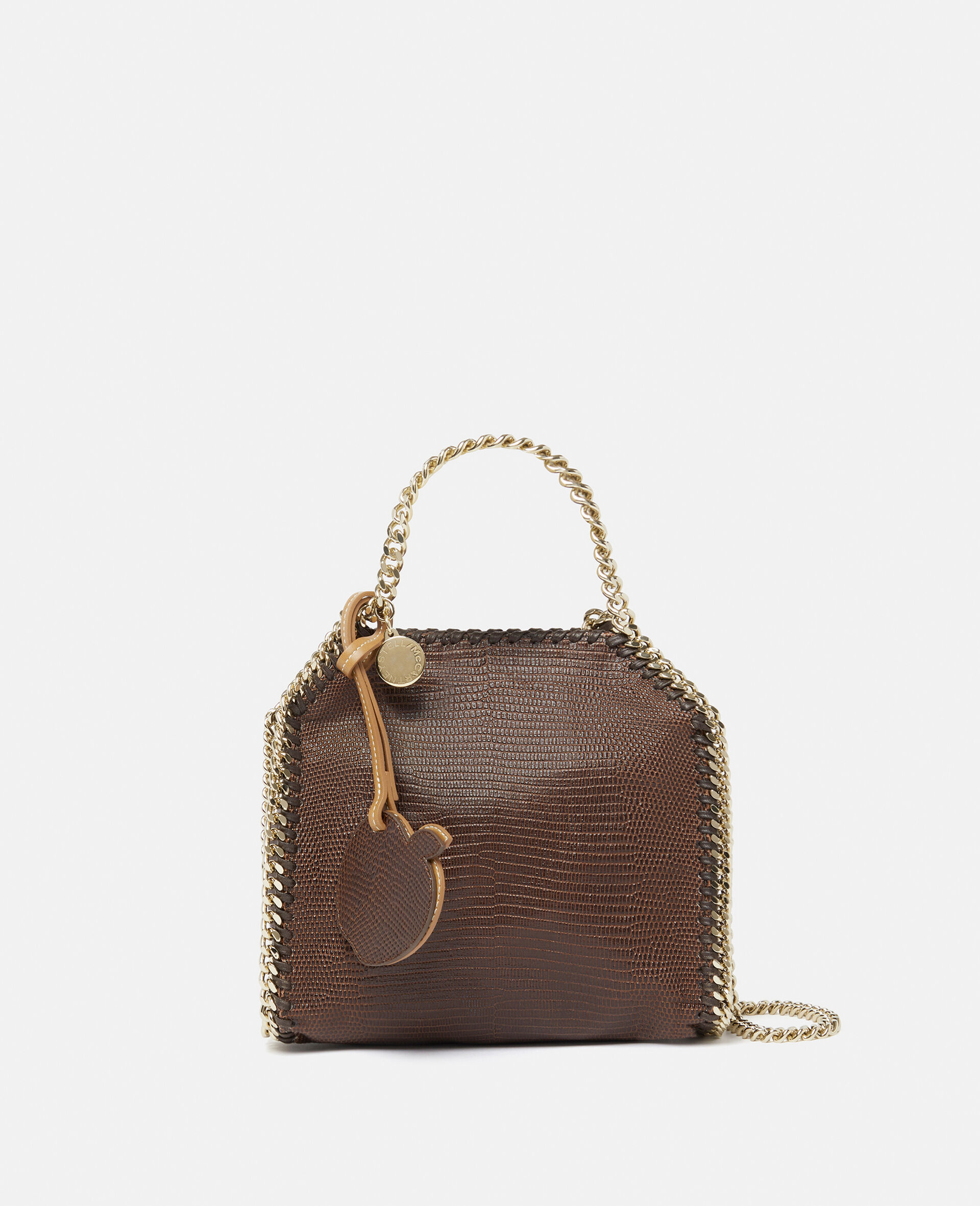Falabella Scale-Embossed Tiny Tote Bag-Brown-large image number 0