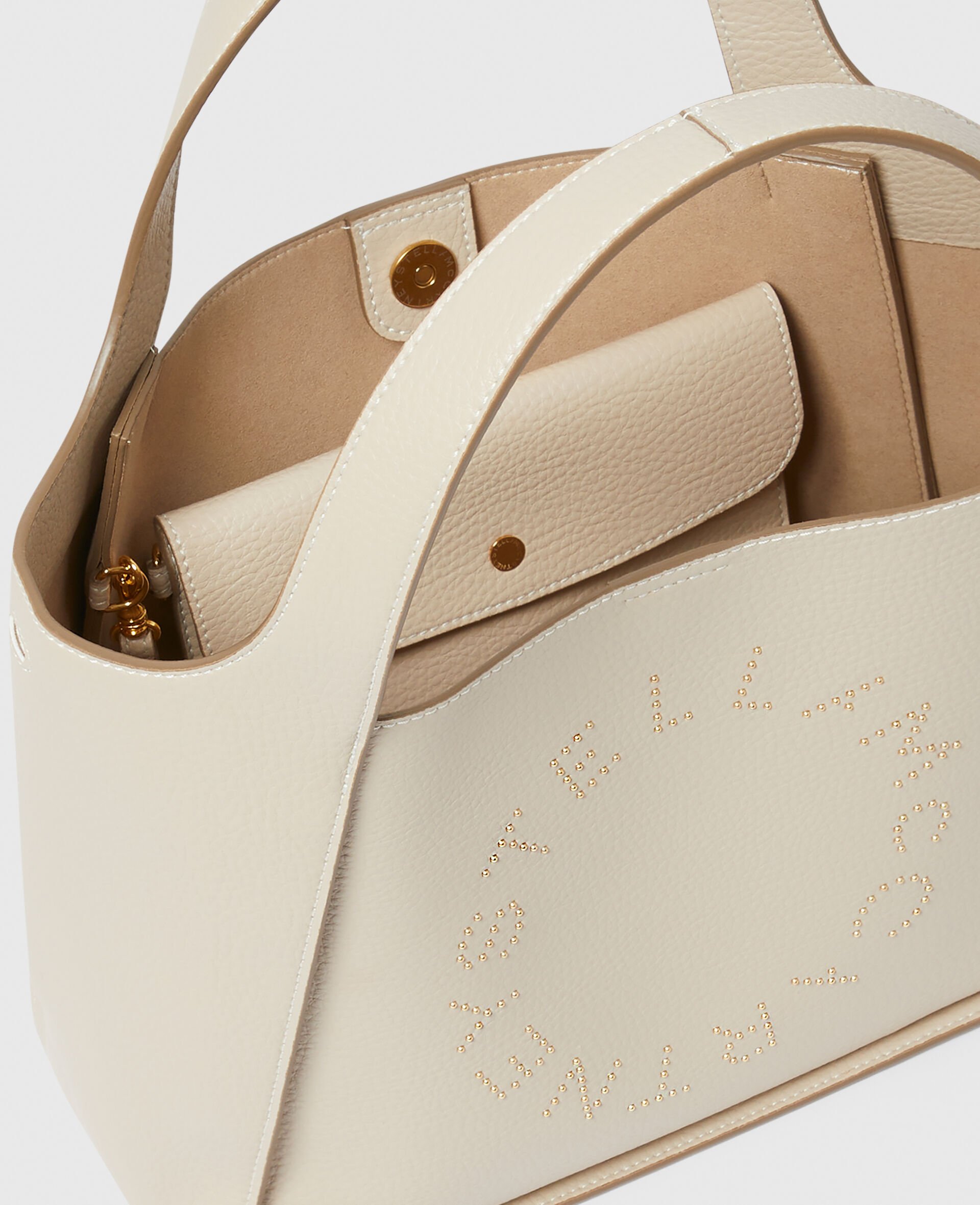 Logo Top Handle Crossbody Tote Bag-Beige-large image number 4