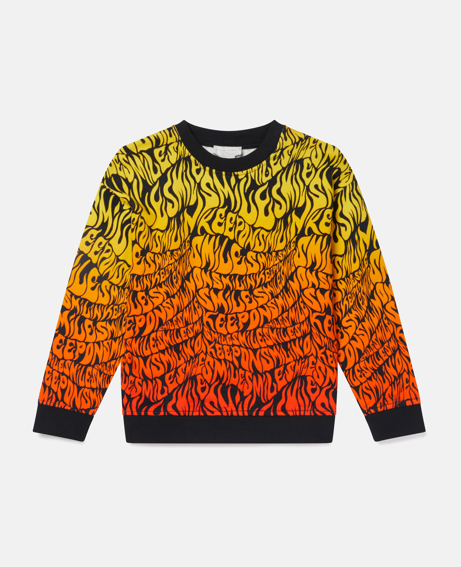 Keep on Smiling Print Cotton Fleece Sweatshirt-Multicoloured-large