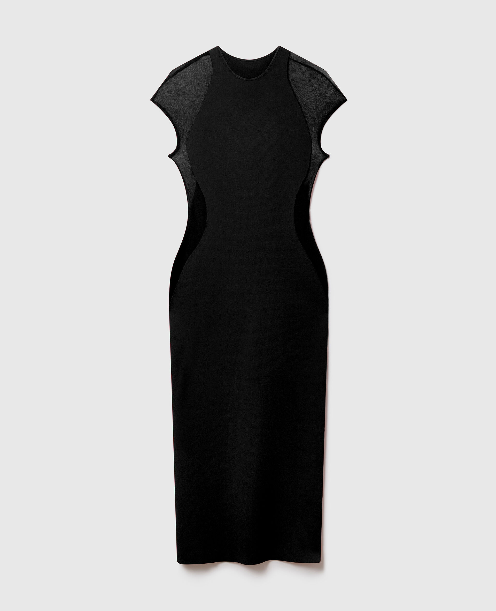 Miracle Short-Sleeve Compact-Knit Dress-Black-large image number 0