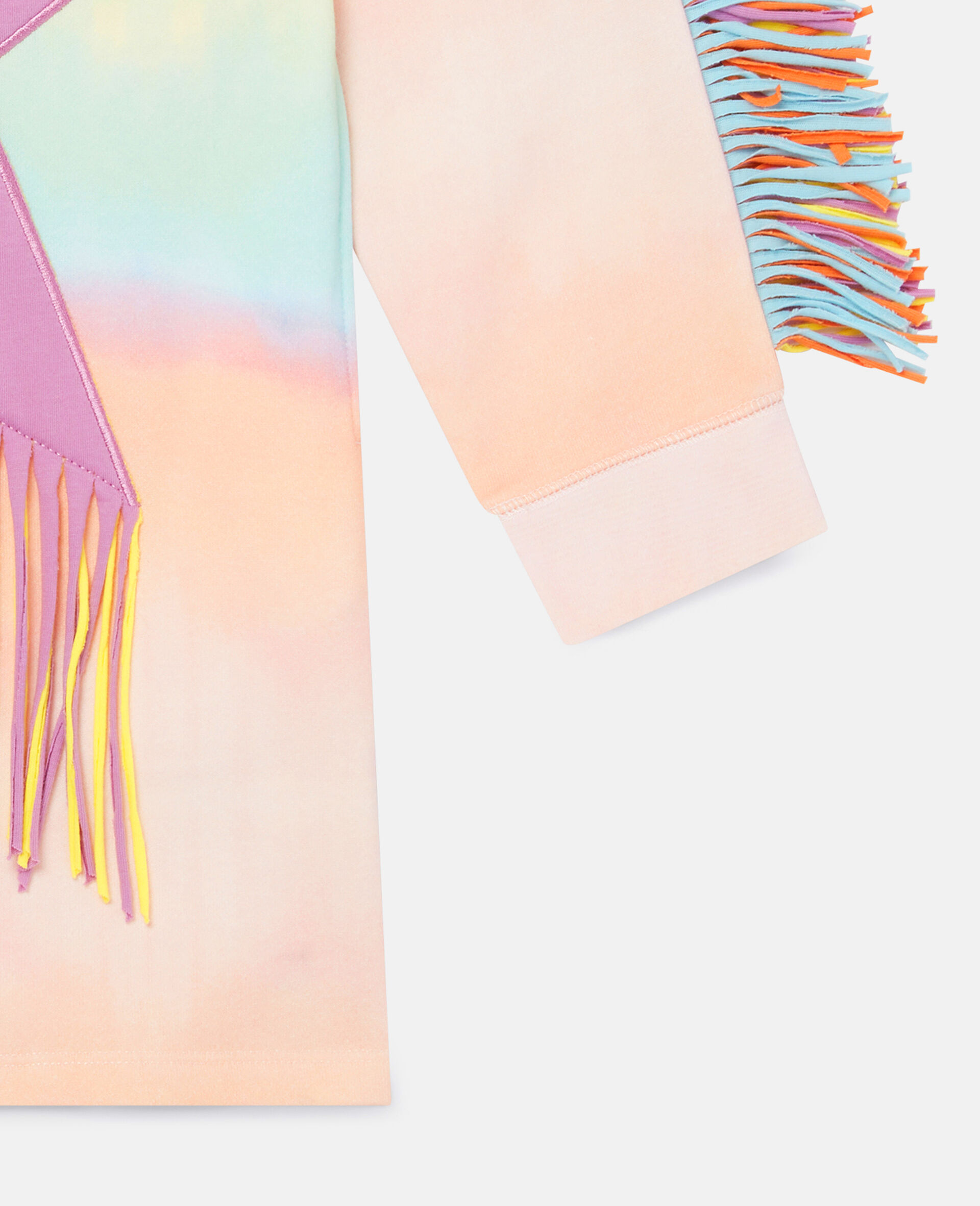 Tie Dye Star Fringe Fleece Dress-Multicoloured-large image number 2