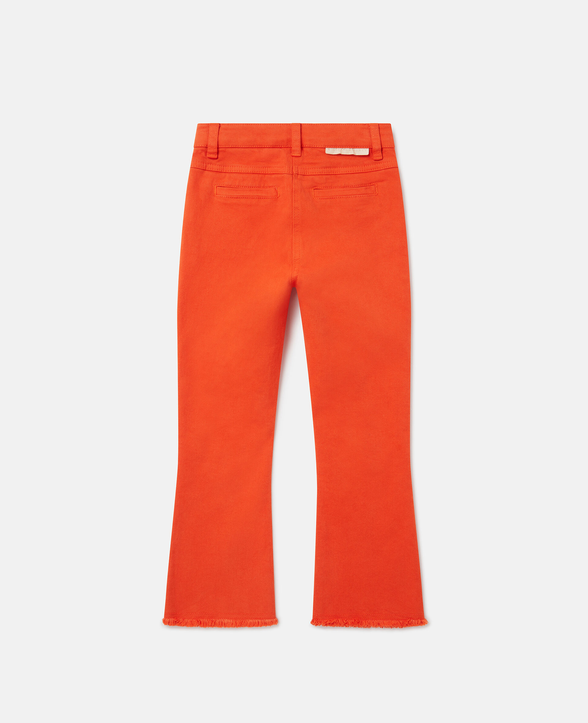 Women Deep Orange Patch Pocket Straight Leg Jeans | Stella McCartney US