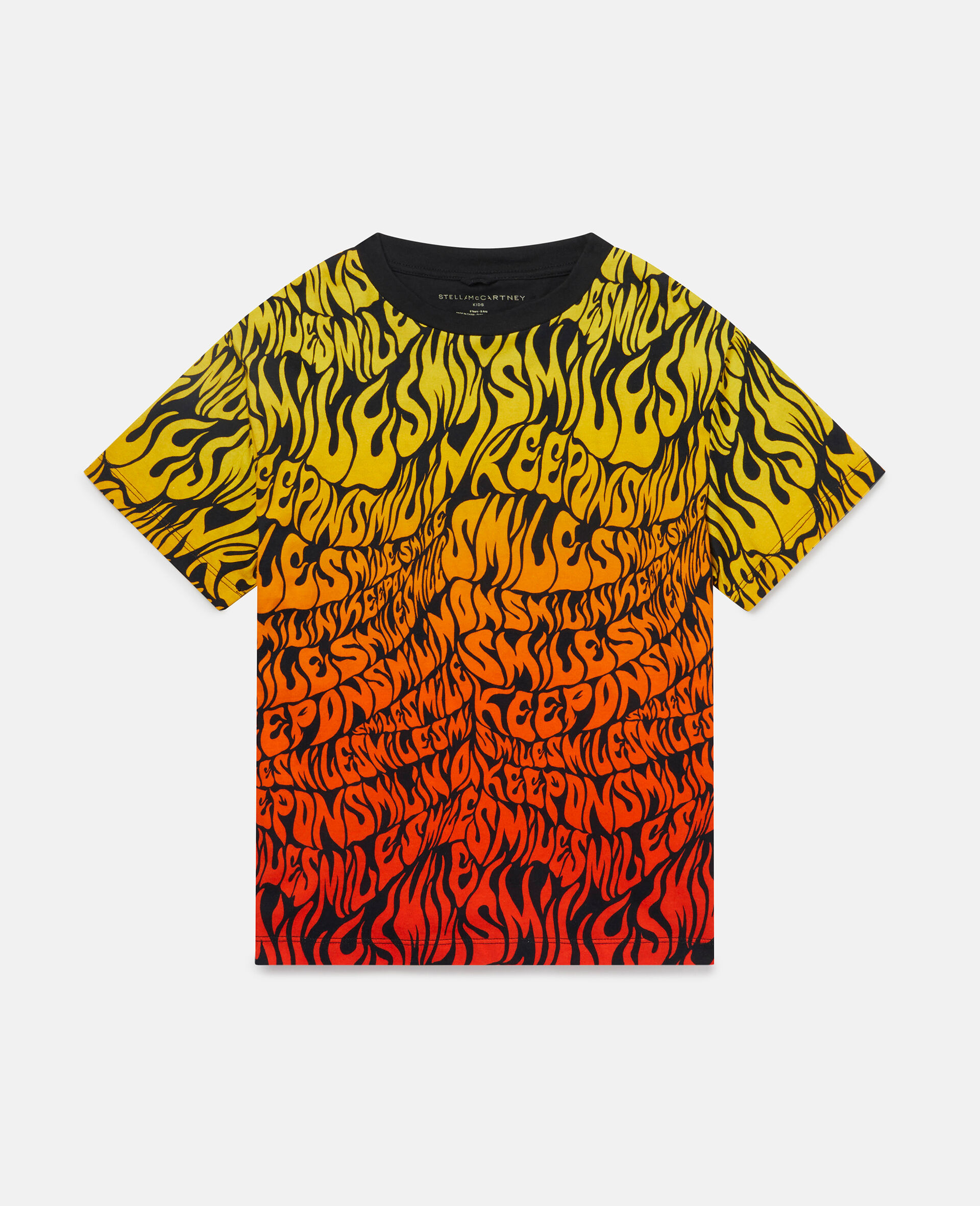 Keep on Smiling Print Cotton T‐Shirt-Multicolour-large image number 0