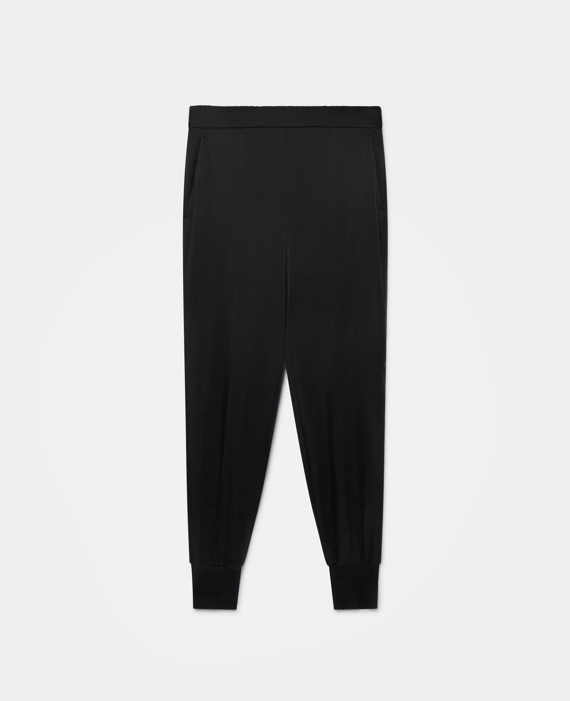 Stretch Cady Tailored Trousers-Black-medium