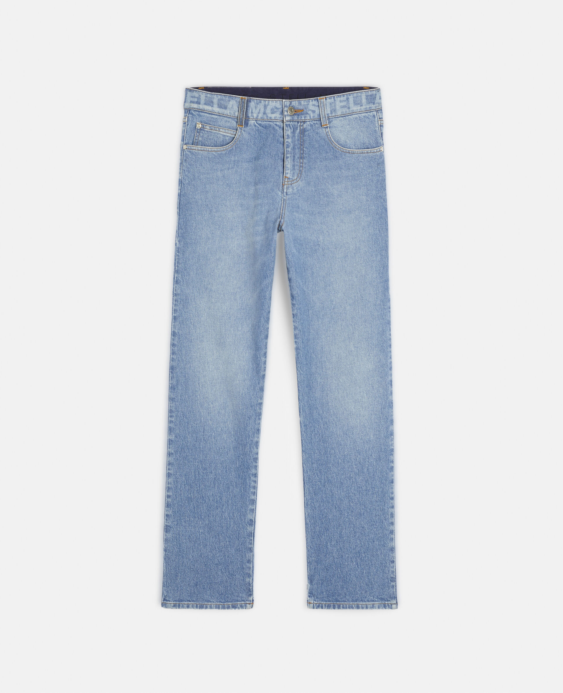 Logo Slim Denim Jeans-Blue-large image number 0