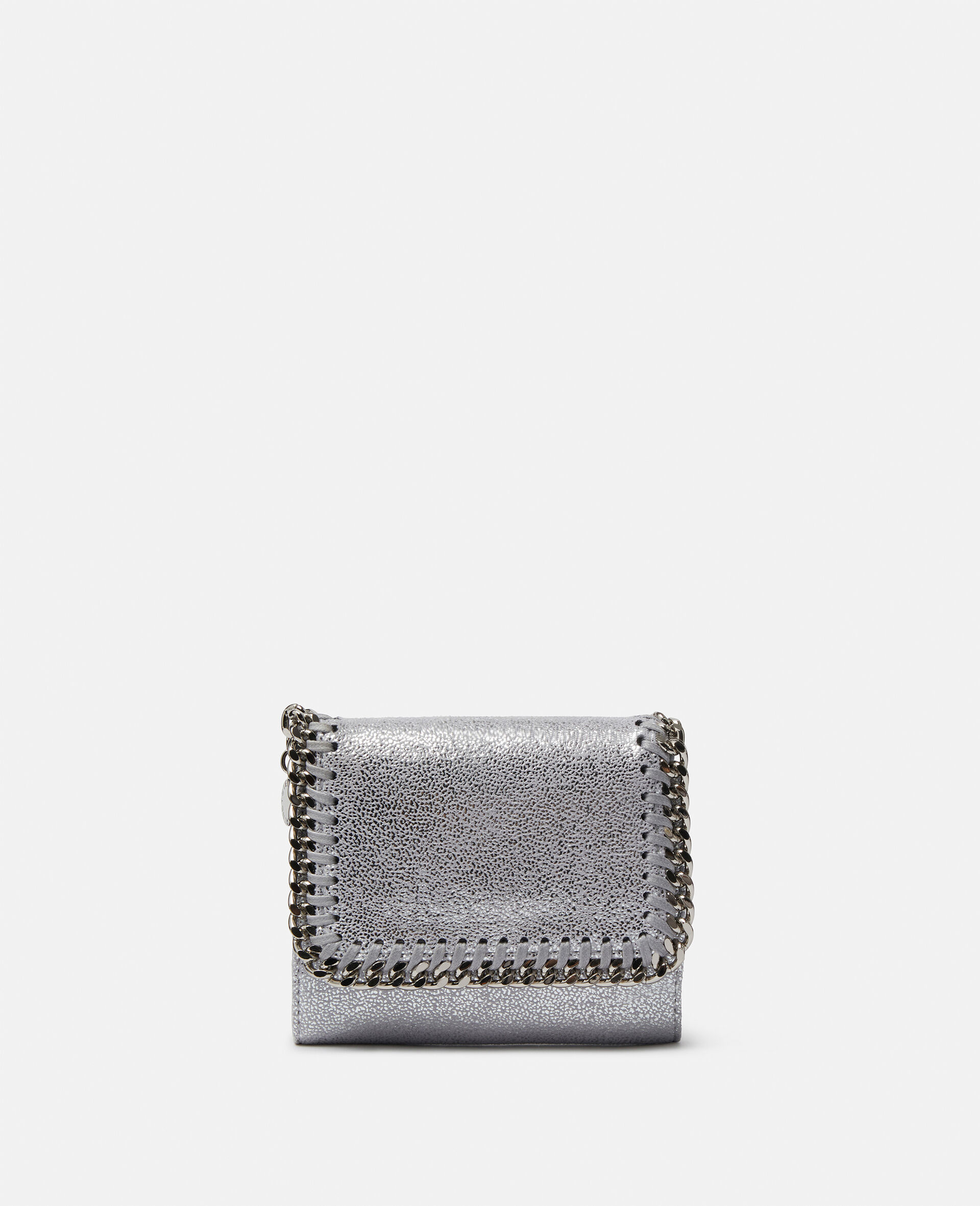 Falabella Small Flap Wallet-Silver-medium