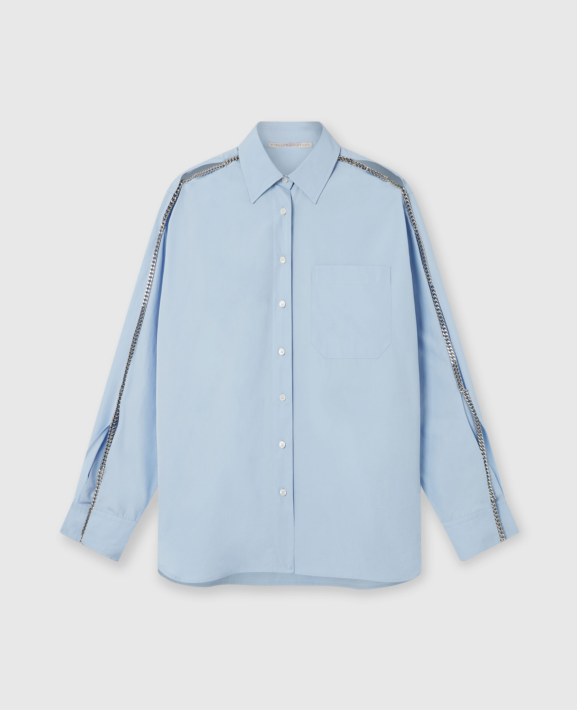 Falabella Chain Oxford Shirt-Blue-large image number 0