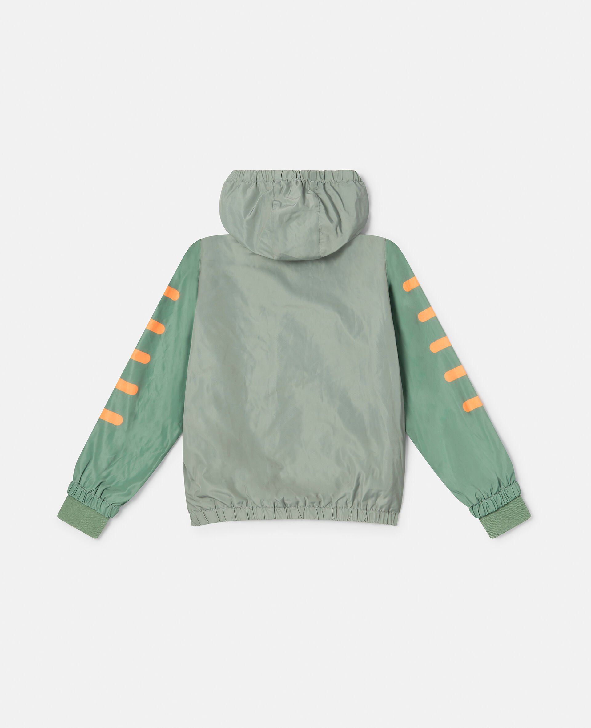 Double Gecko Print Hooded Jacket-Green-large image number 2