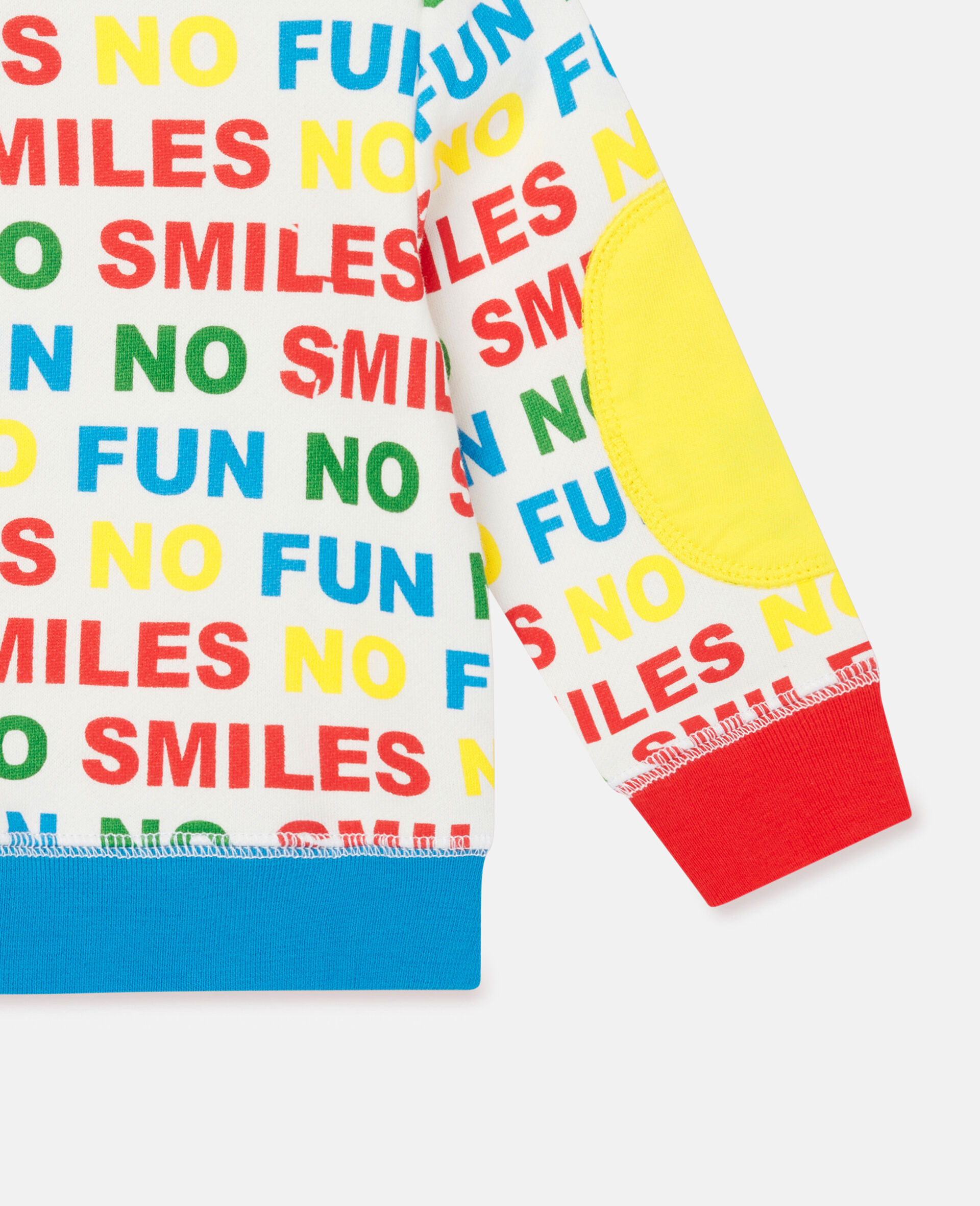 Fleece No Smiles No Fun Print Sweatshirt-Multicolour-large image number 2