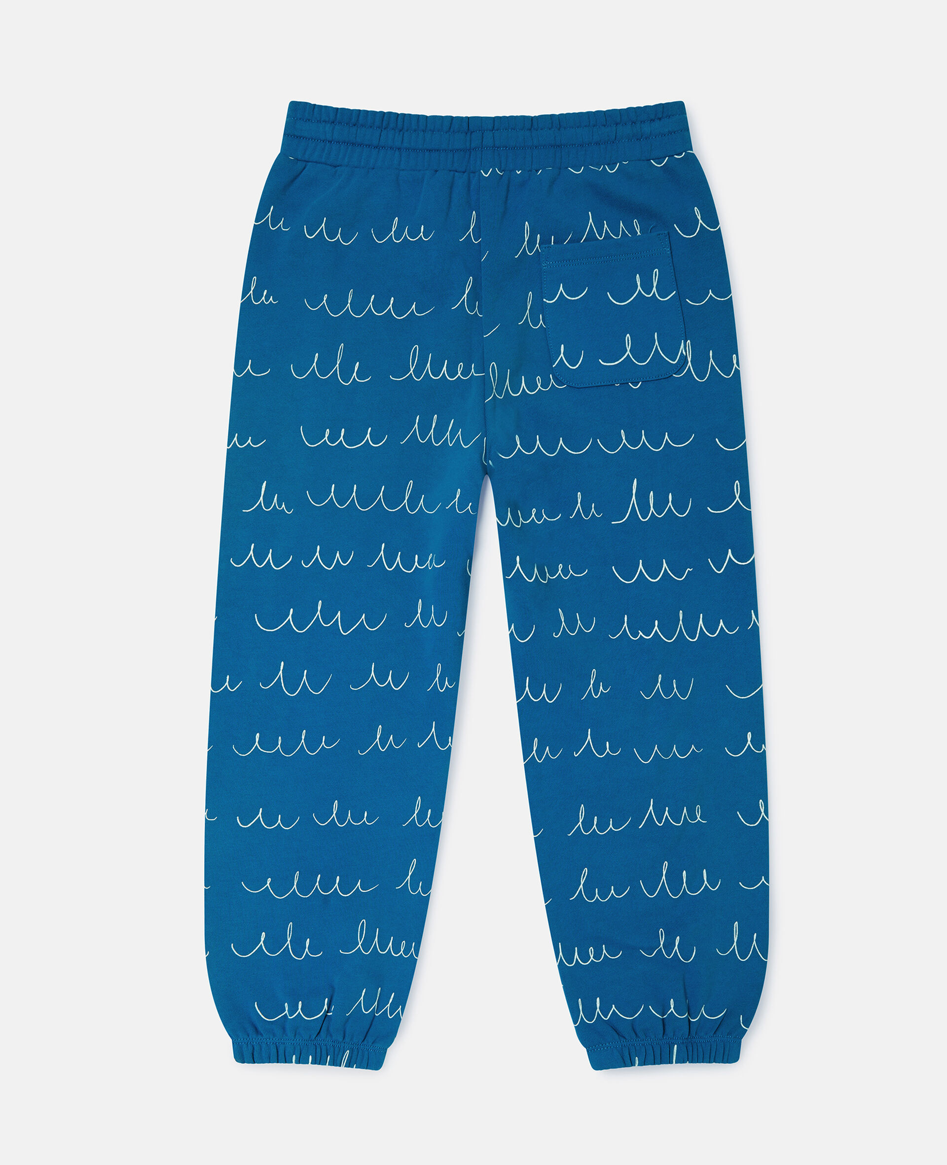 Monster Print Drawstring Joggers-Blue-large image number 2