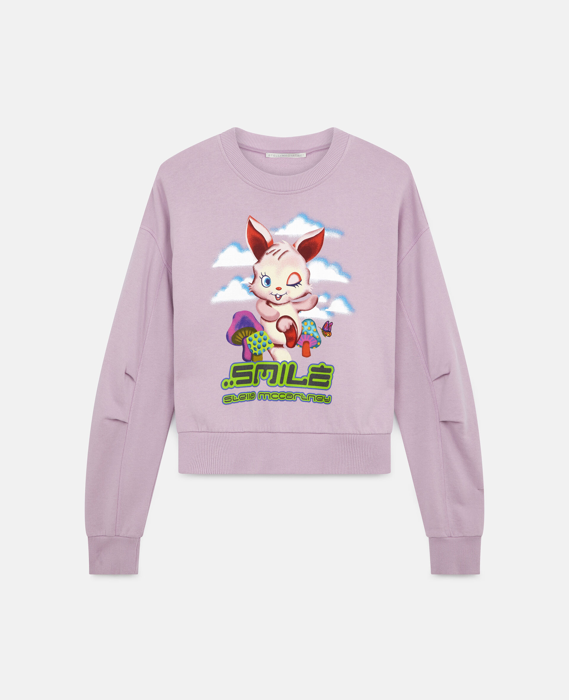 Bunny Print Sweatshirt-Purple-large