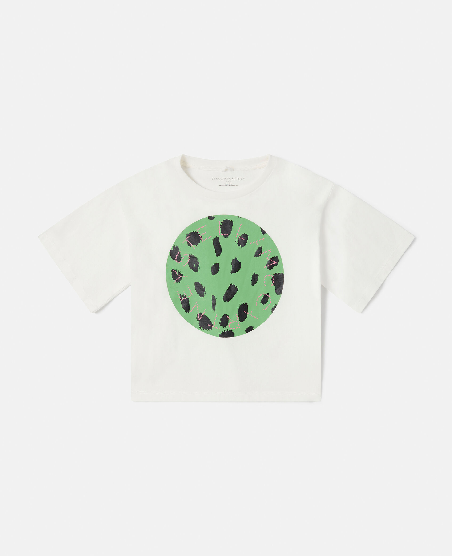 Stella Logo Camouflage Print Cropped T-Shirt-White-large image number 0