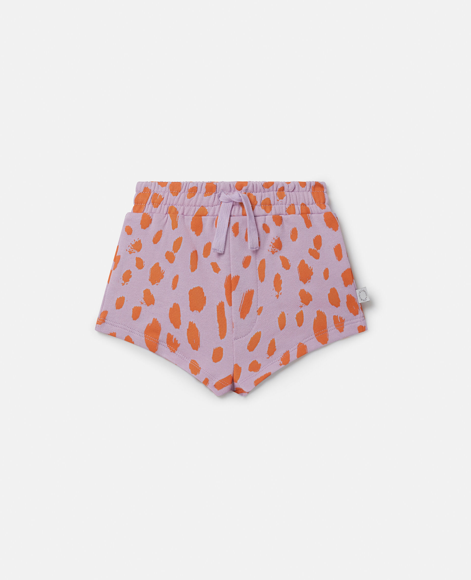 Neon Leopard Print Sweat Shorts-Red-large image number 0