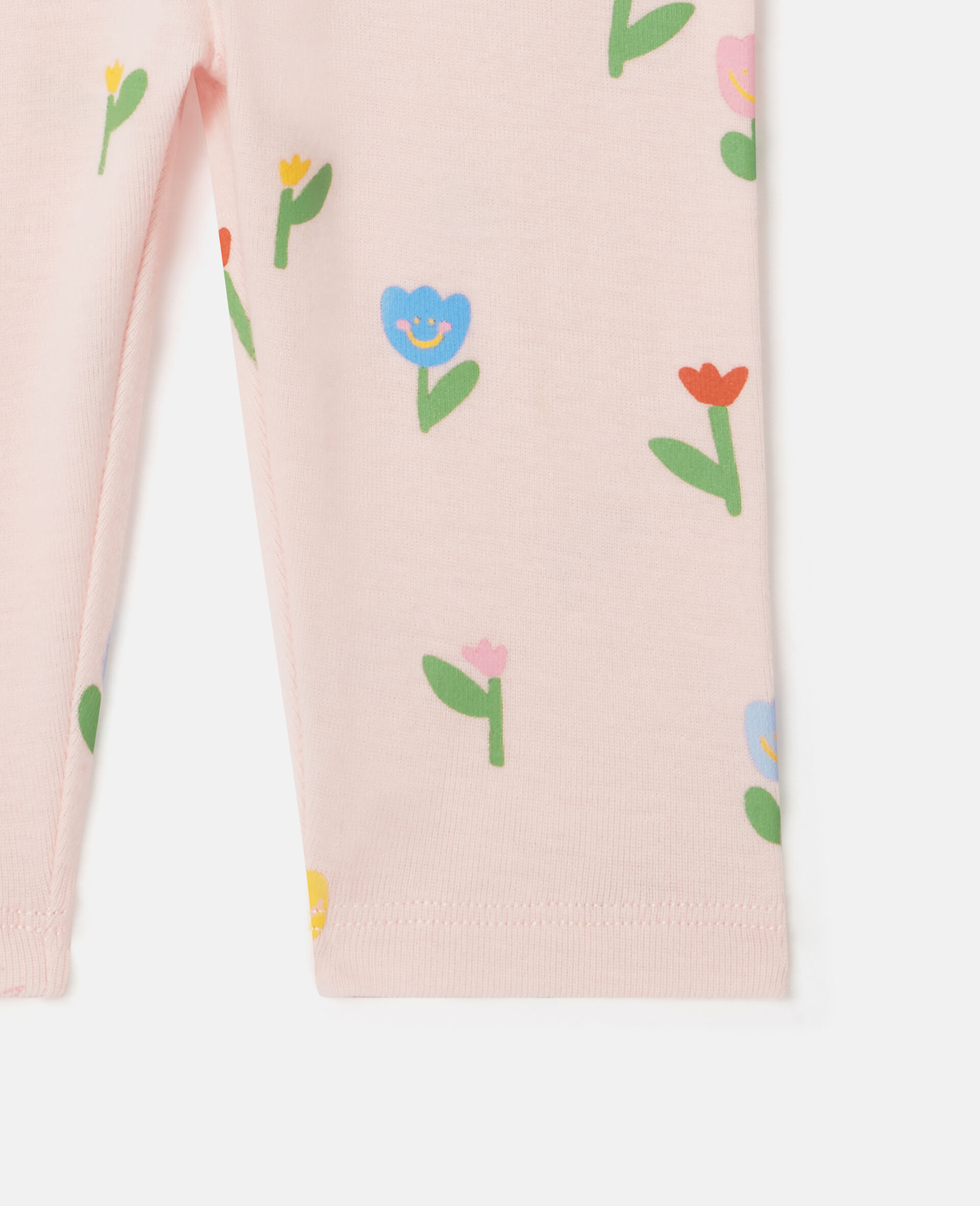 Floral Print Leggings-Pink-large image number 3