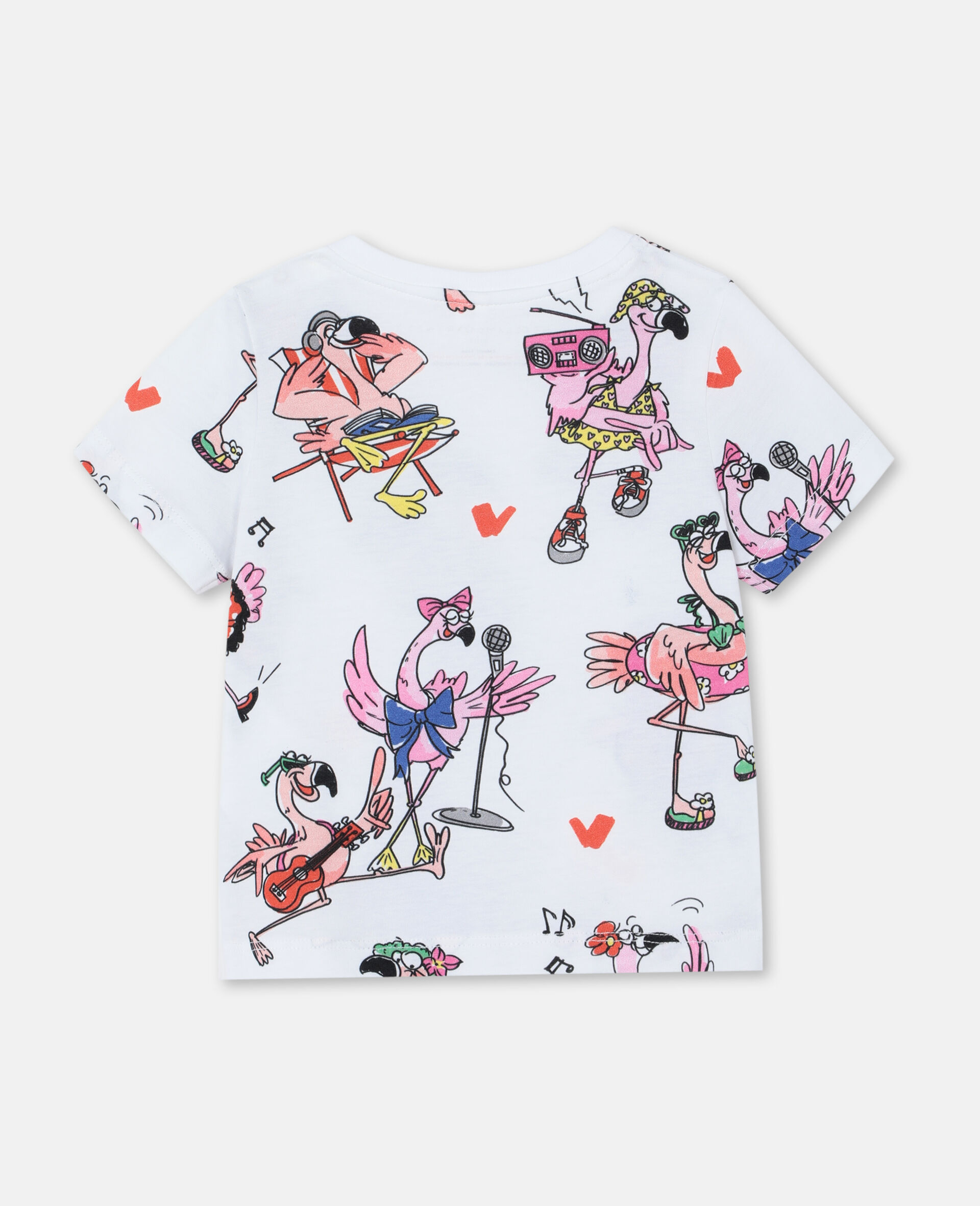 T-shirt en coton à motif flamants roses festifs -Fantaisie-large image number 3