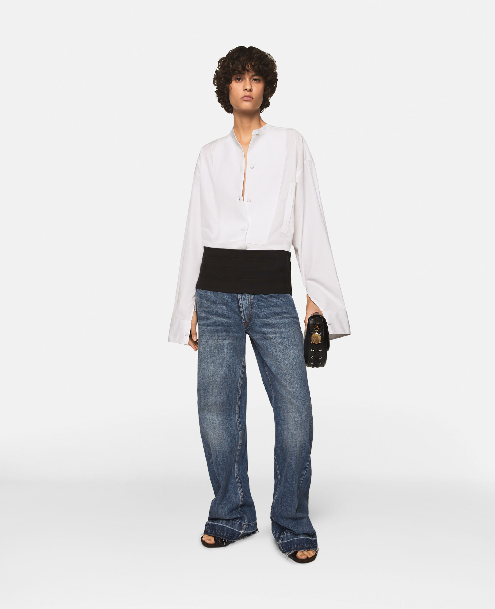 Tuxedo-Inspired Denim Jeans-Blue-large image number 1