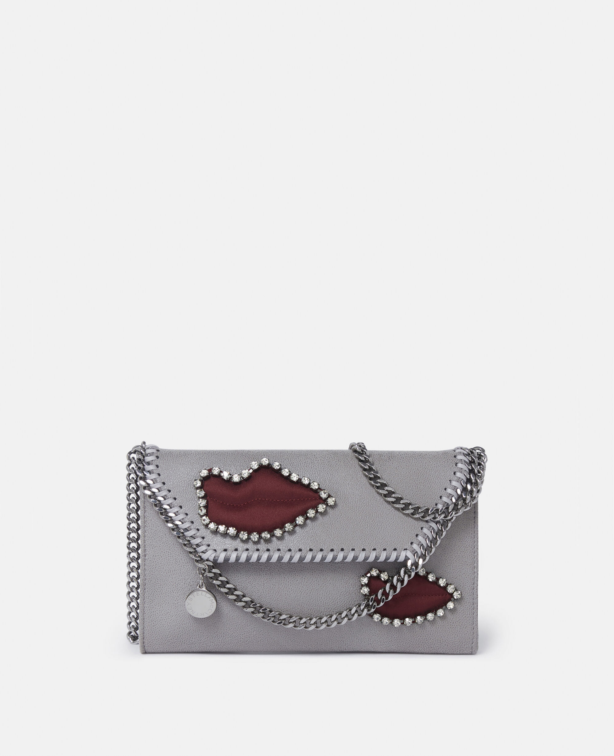 Borsa portafoglio a tracolla Falabella Lips Grigio da Women Stella McCartney IT