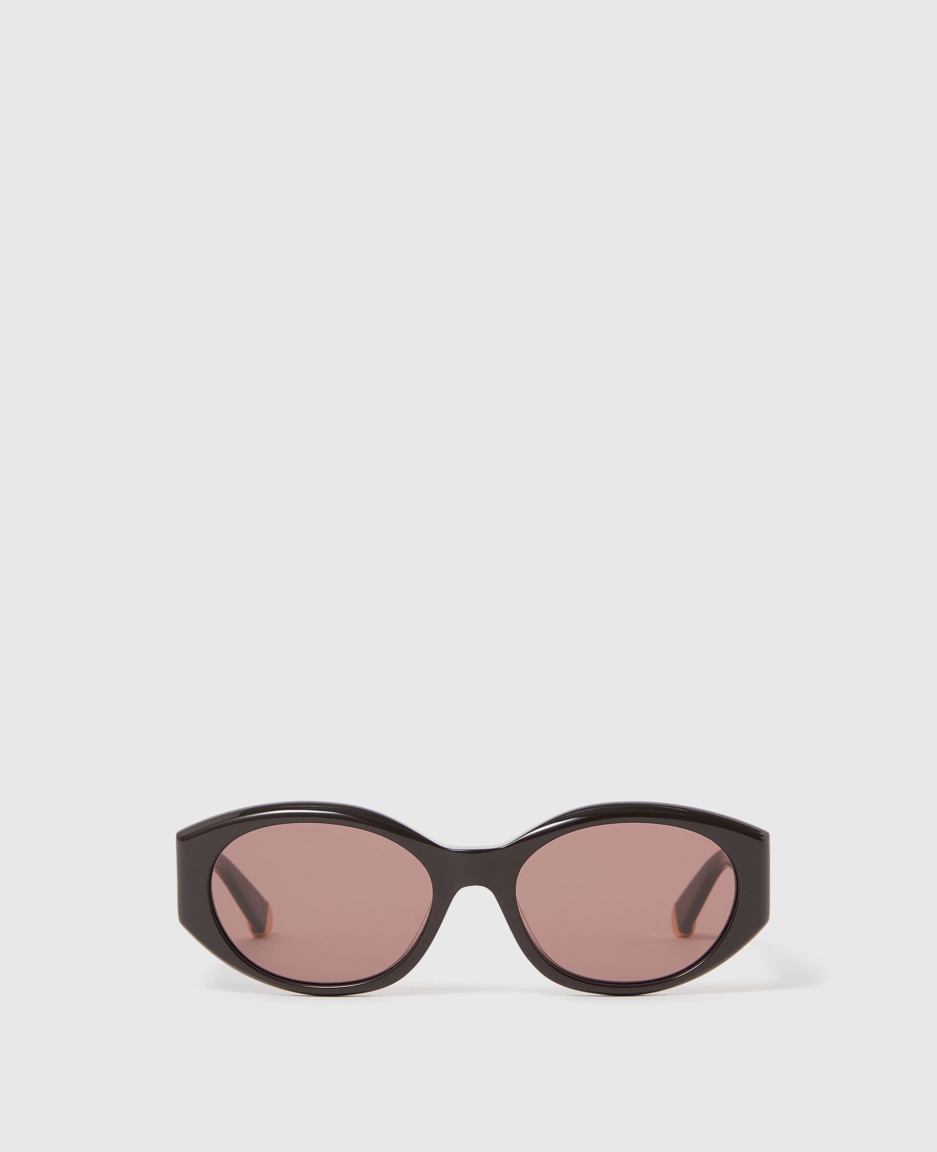 Logo Oval Sunglasses-Brown-medium