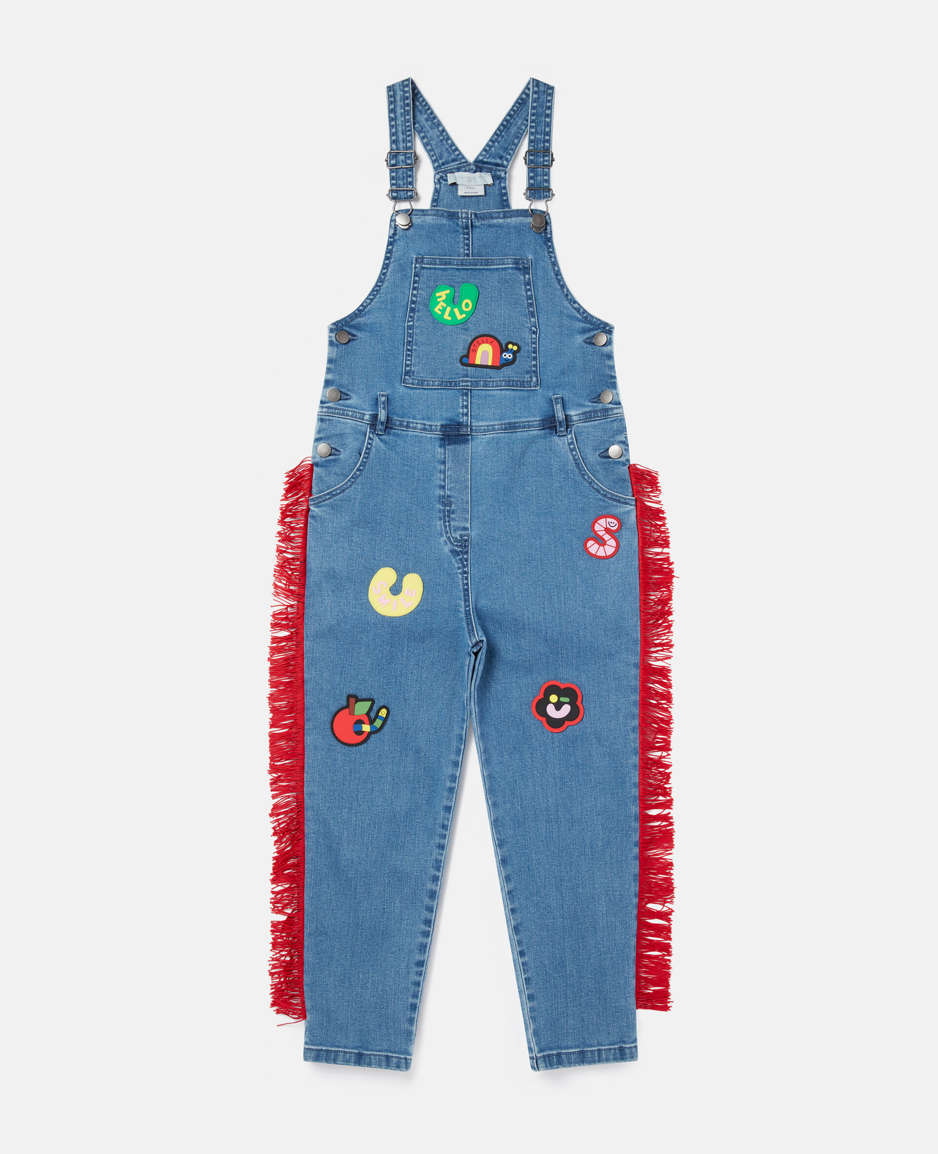 Denim Frill Dungarees-Blue-large image number 0