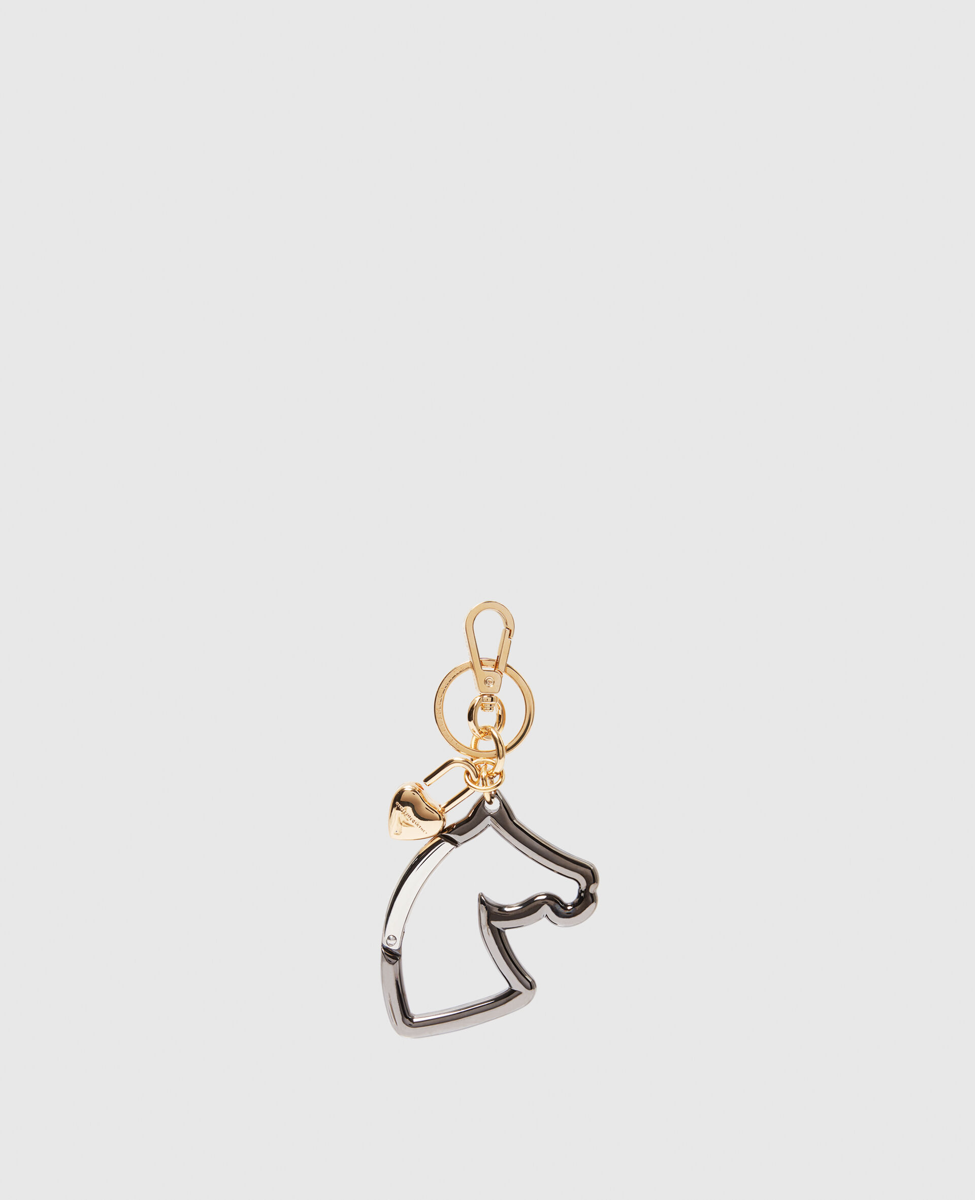 Horse Heart Locket Keyring -Multicolour-large image number 0