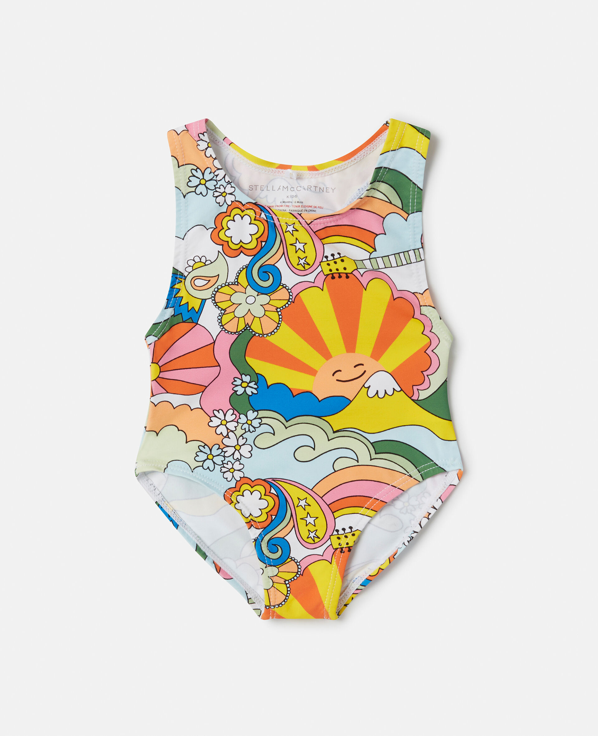 'Love to Dream' Print Swimsuit-White-large image number 0