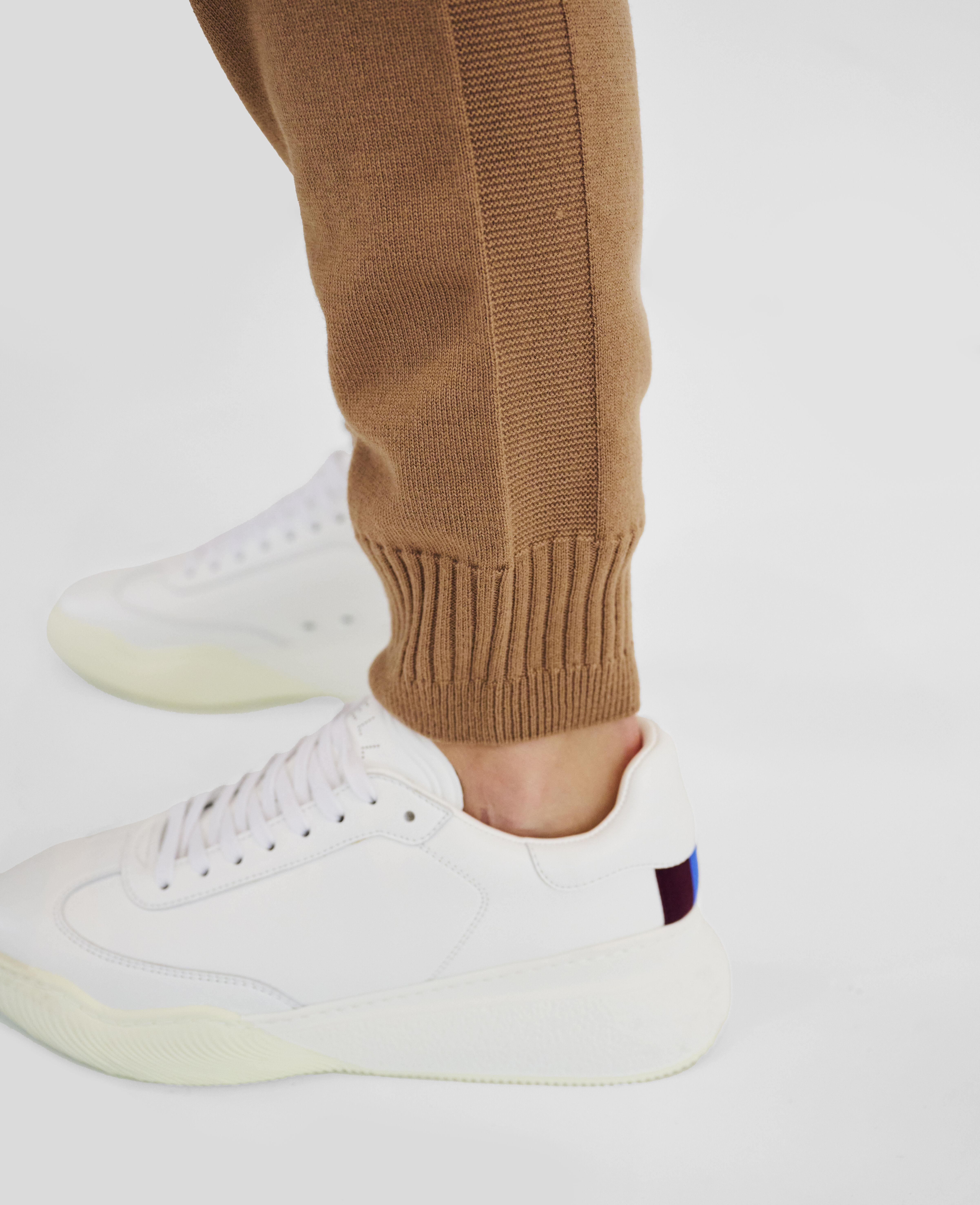 Women Tan beige Mid-Rise Tapered Sweatpants | Stella
