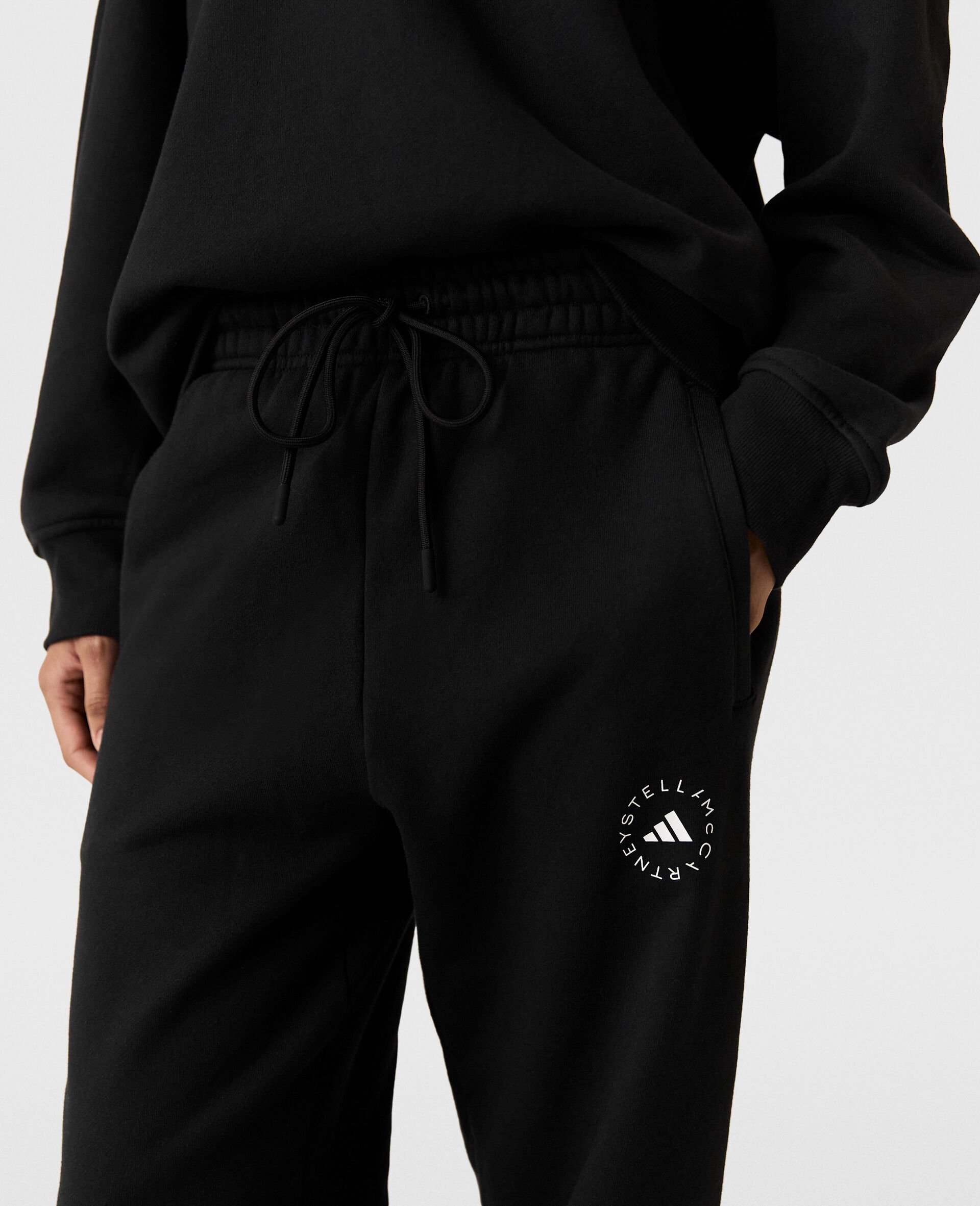 TrueCasuals  Split-Cuff Joggers-Black-large TrueCasuals  Split-Cuff Joggers-Black-large image number 2