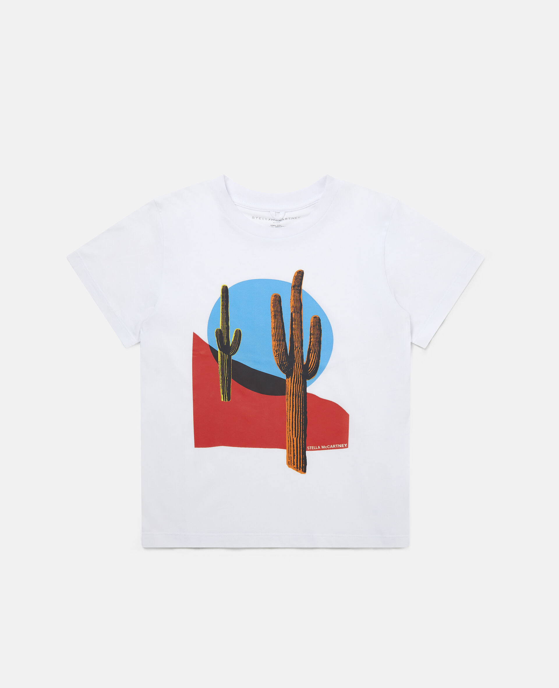 Cactus Print Cotton T-Shirt-White-large