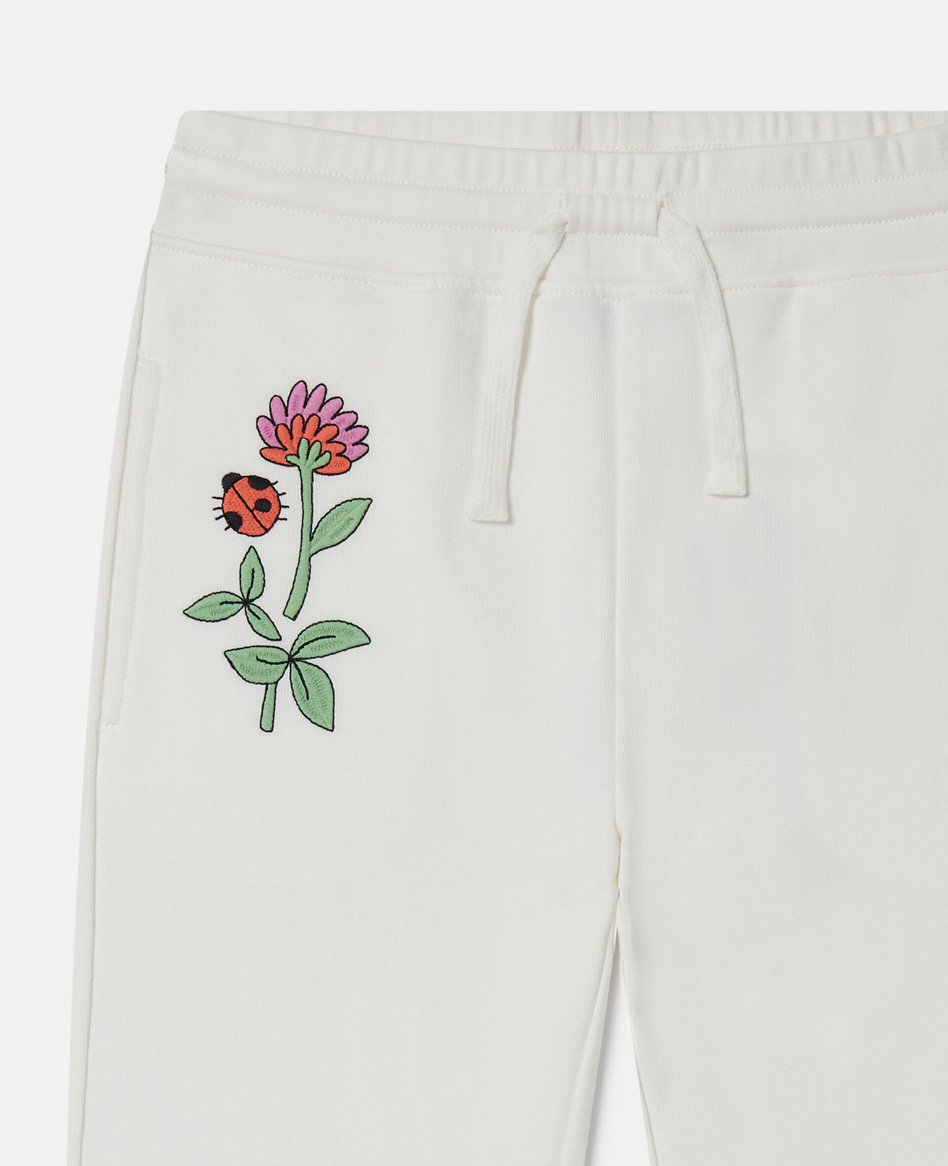 Woodland Friends Drawstring Sweatpants-White-large image number 1