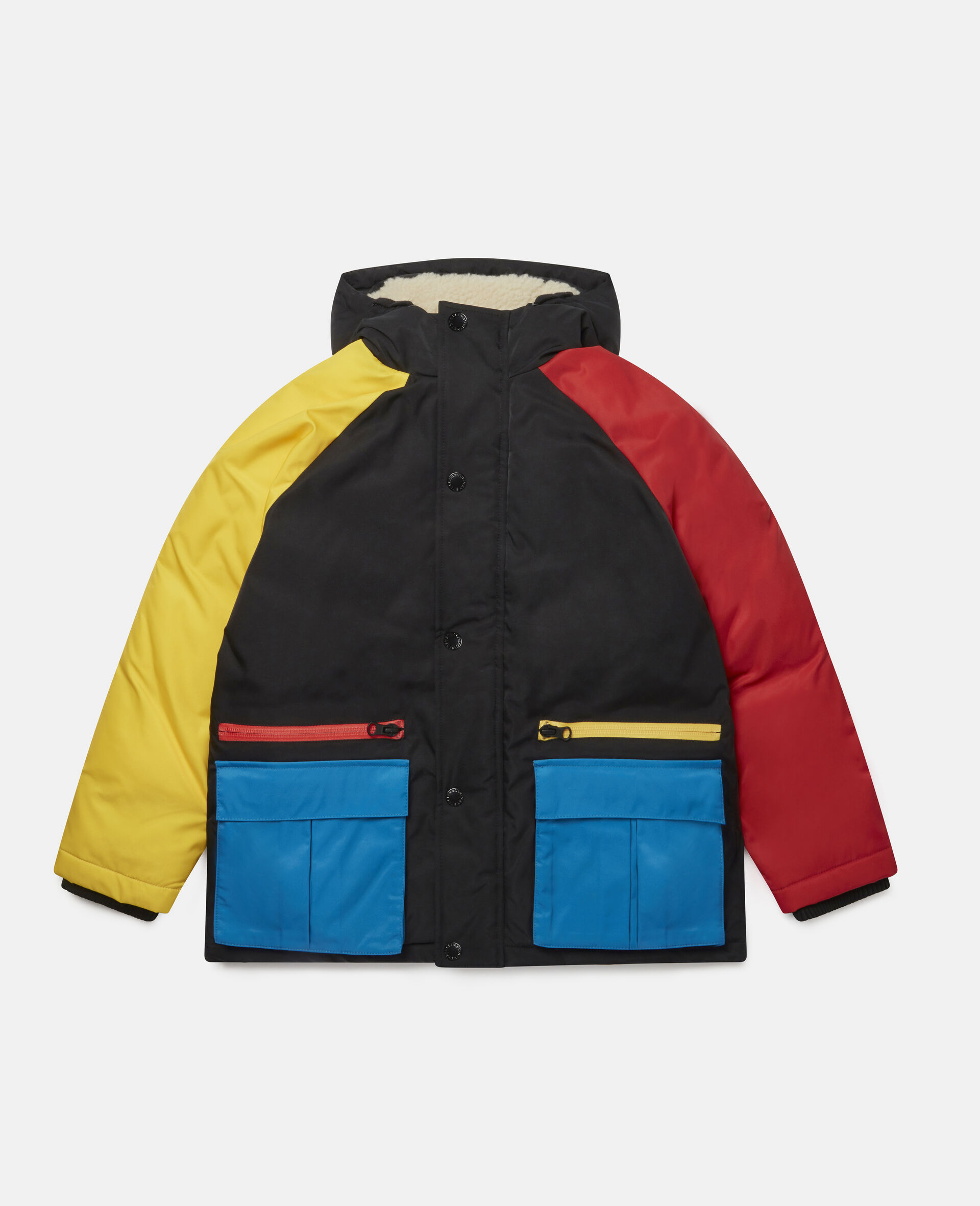 Colourblock Puffer Jacket-Multicolour-large