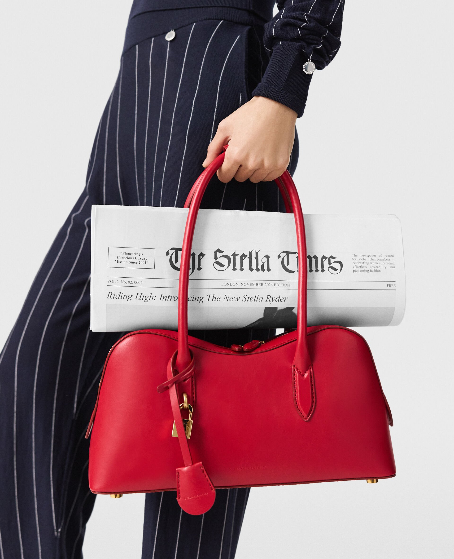 弹性腰头细条纹慢跑裤-蓝色-large 弹性腰头细条纹慢跑裤-蓝色-large image number 2