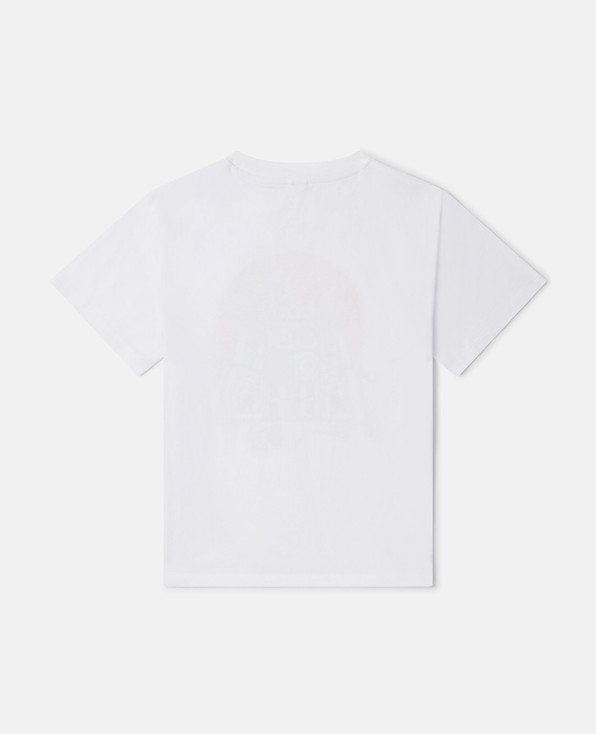 Speaker Print Oversized T-Shirt-White-large image number 2