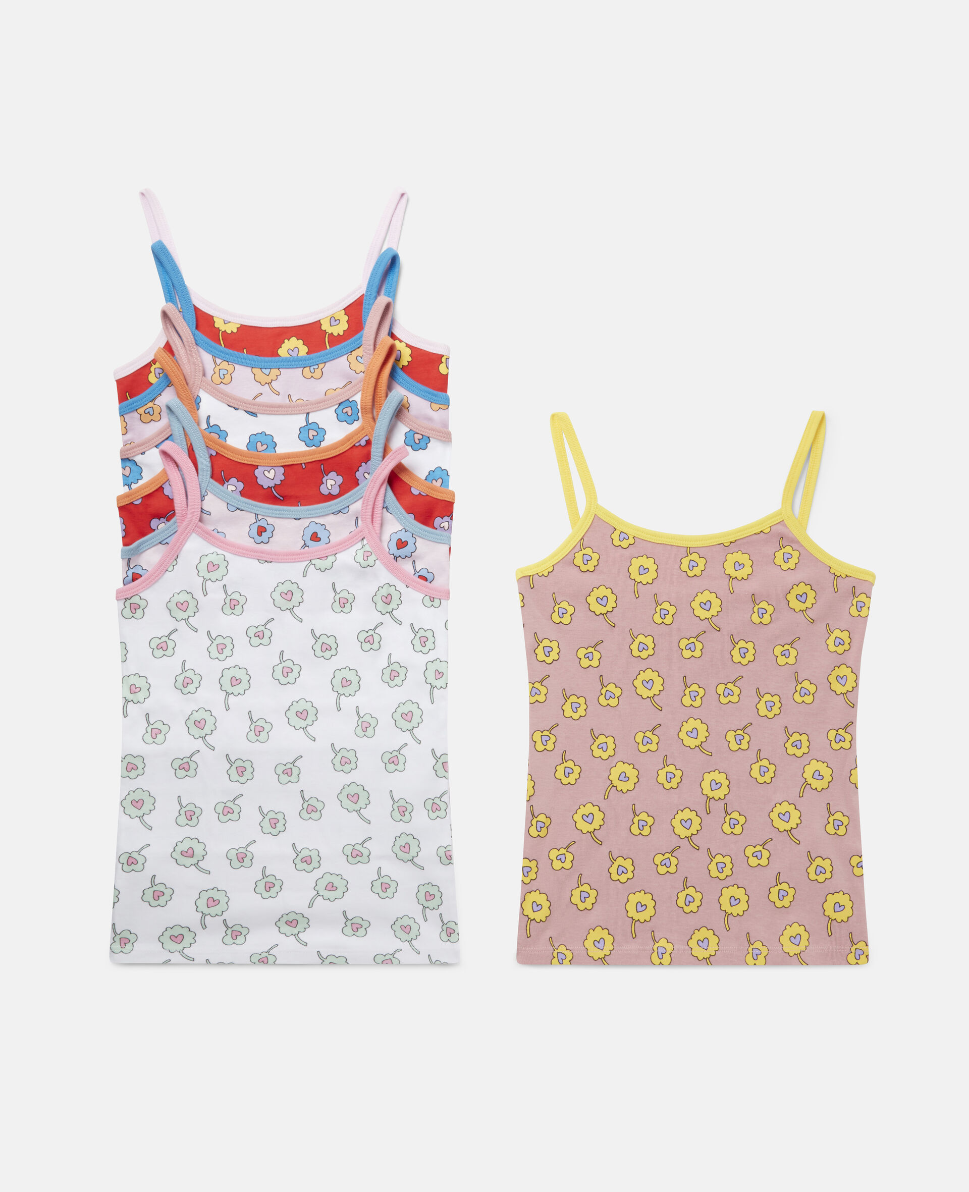 7 Pack of Star Pattern Vests-Multicolour-large image number 0