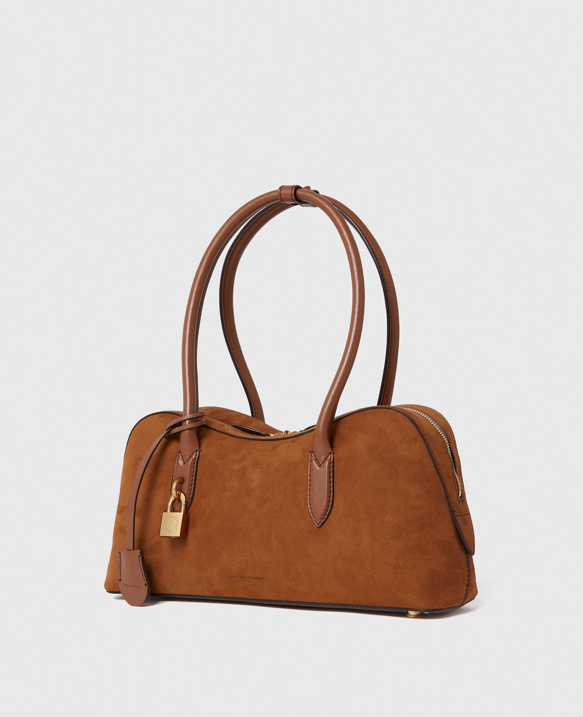 Borsa a Spalla Ryder in Suede-Marrone-large image number 2