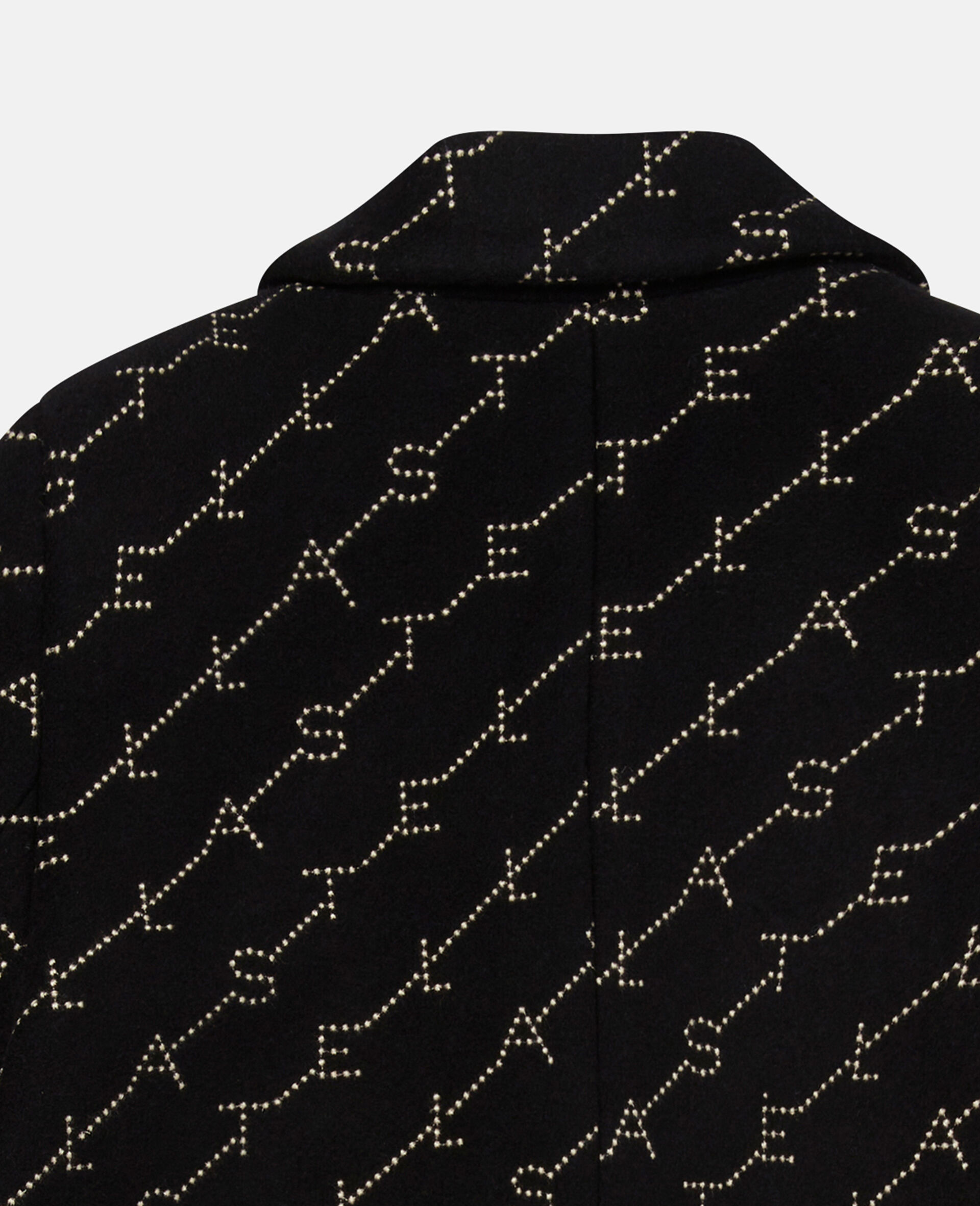 Double Breasted Stella Monogram Coat-Black-large image number 2