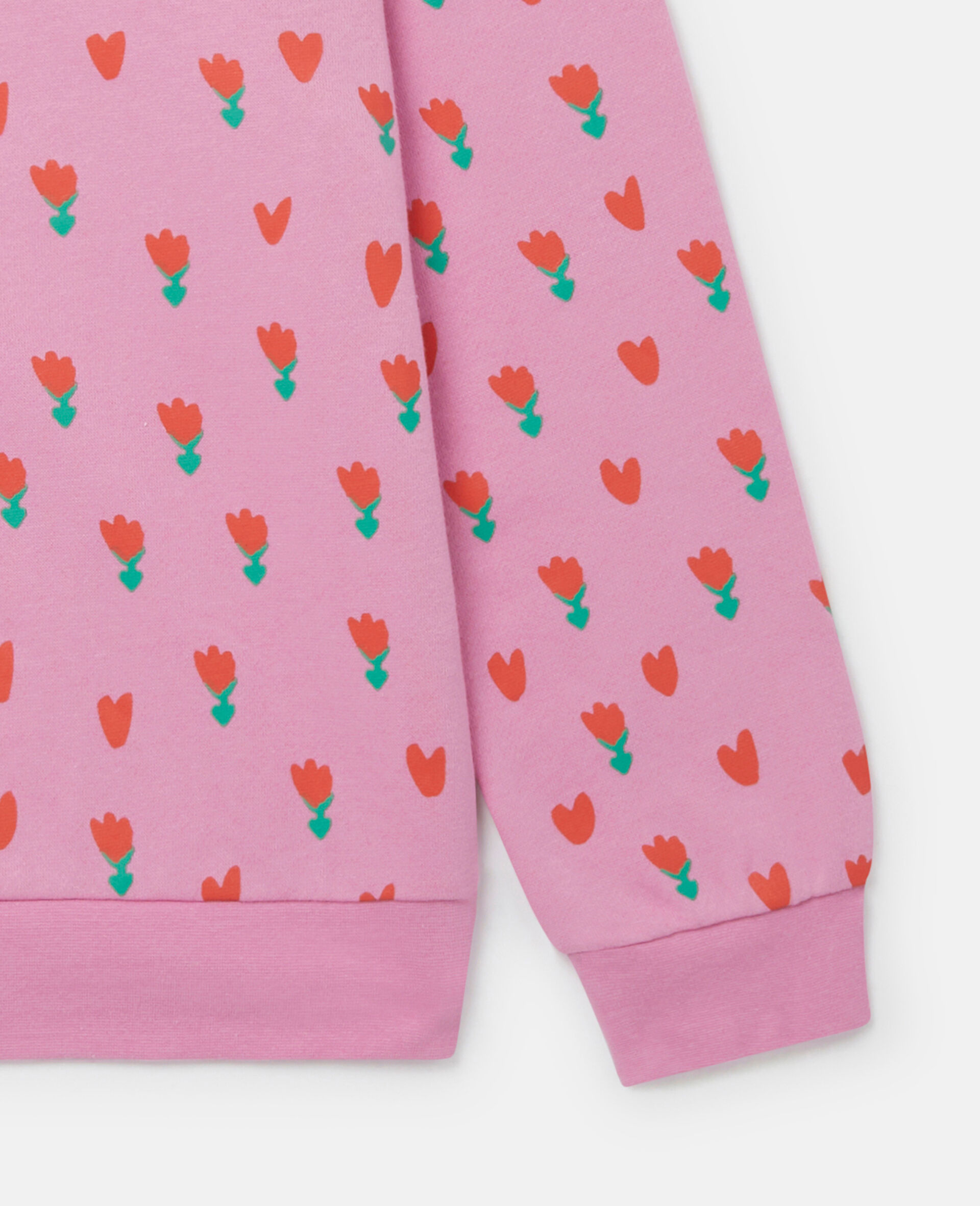 Tulip Print Sweatshirt-Pink-large Tulip Print Sweatshirt-Pink-large image number 3