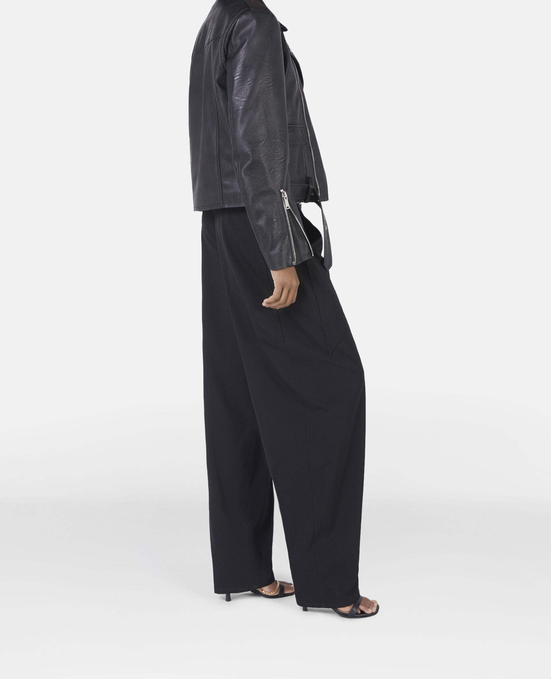 Bikerjacke aus Alter Mat-Schwarz-large image number 2