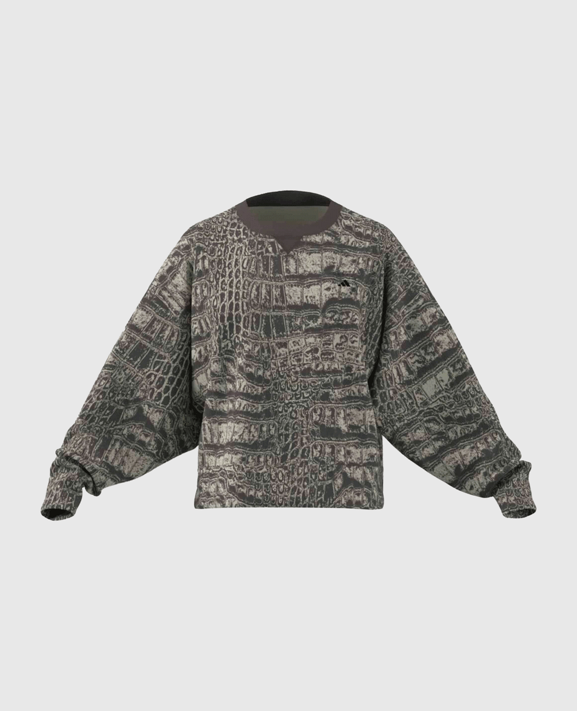 Logo Graphic Print Crewneck Sweatshirt-Beige-large image number 5