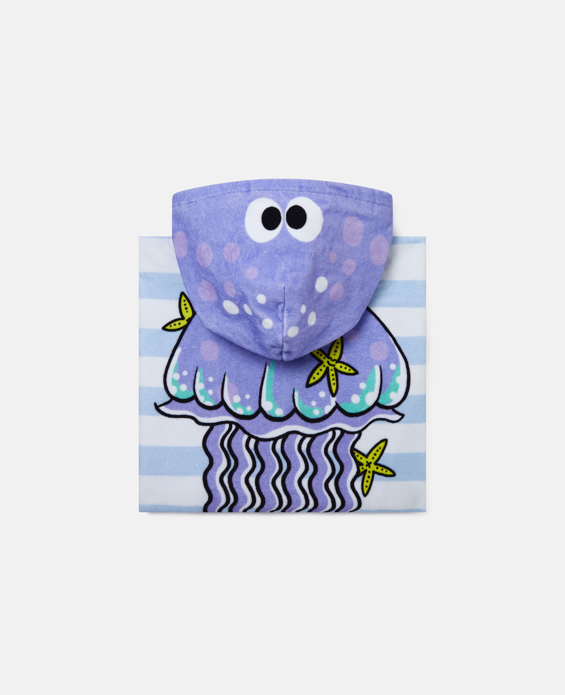 Serviette en molleton a imprime meduse-Bleu-large image number 1