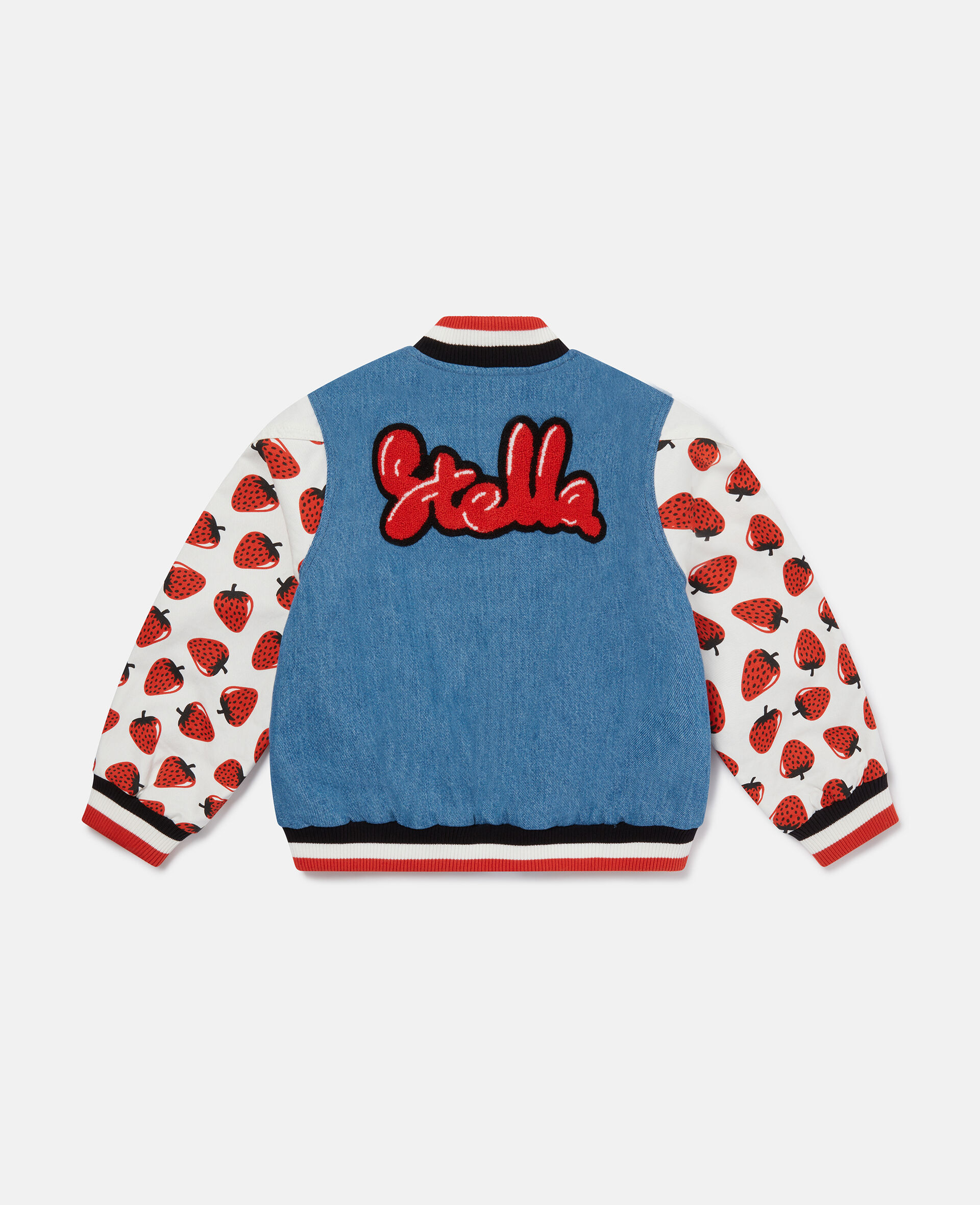 Initial Graphic Varsity Bomber Jacket-Blue-large Initial Graphic Varsity Bomber Jacket-Blue-large image number 2
