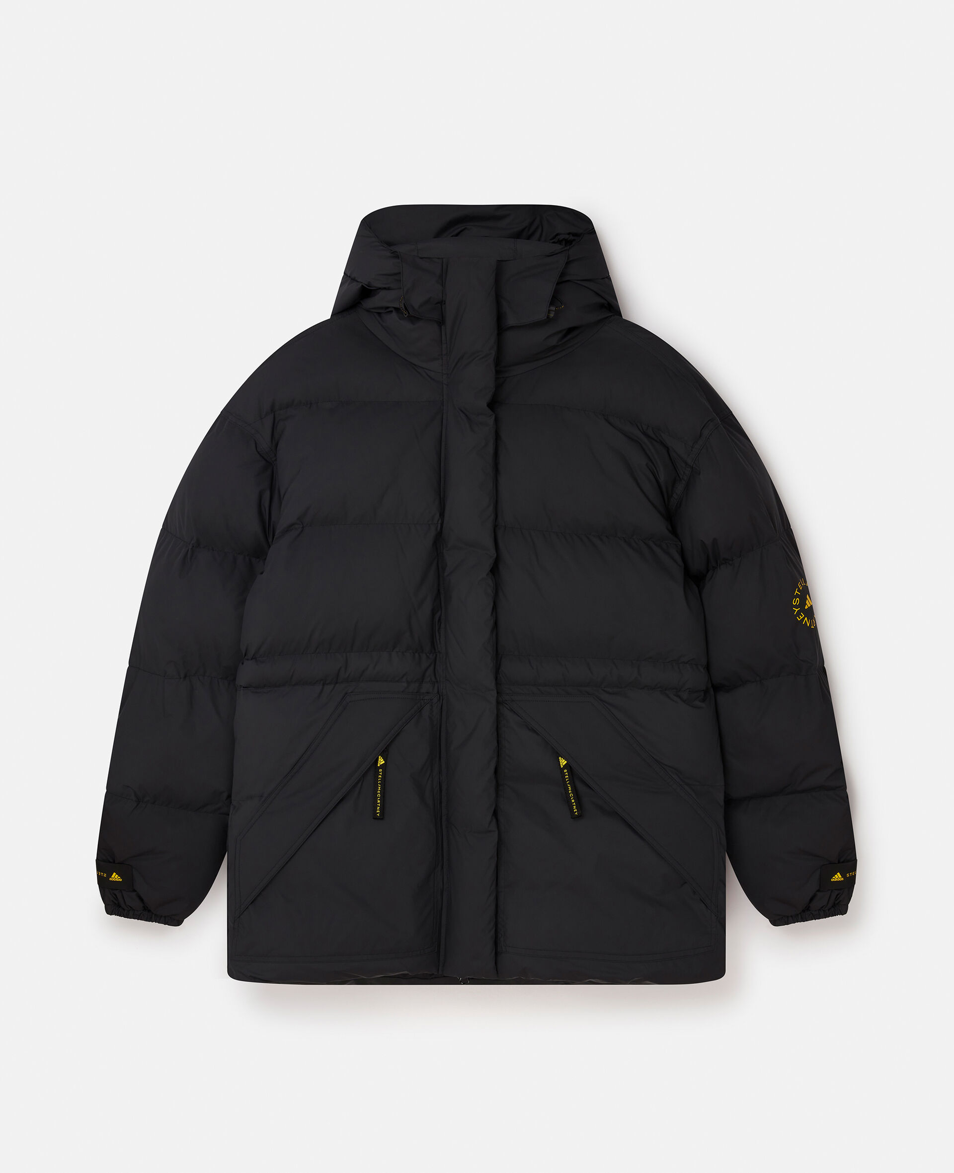 Women Black Mid-Length Padded Winter Jacket | Stella McCartney US