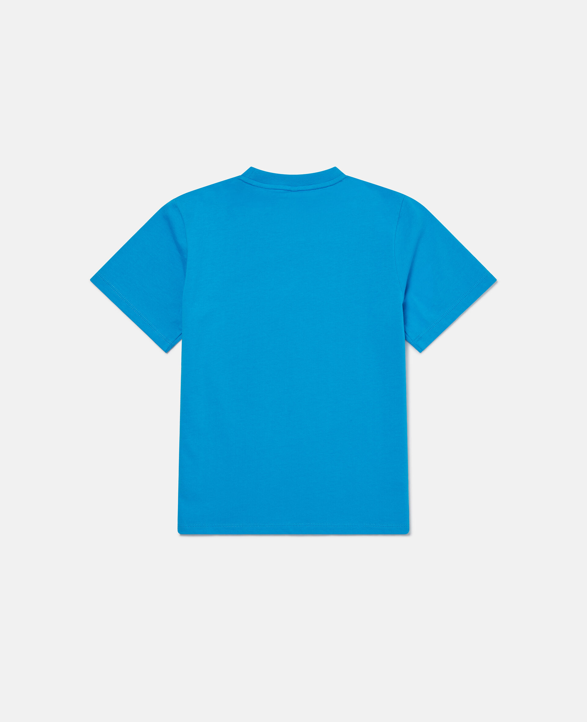 T shirt graphique avec logo-Bleu-large image number 2