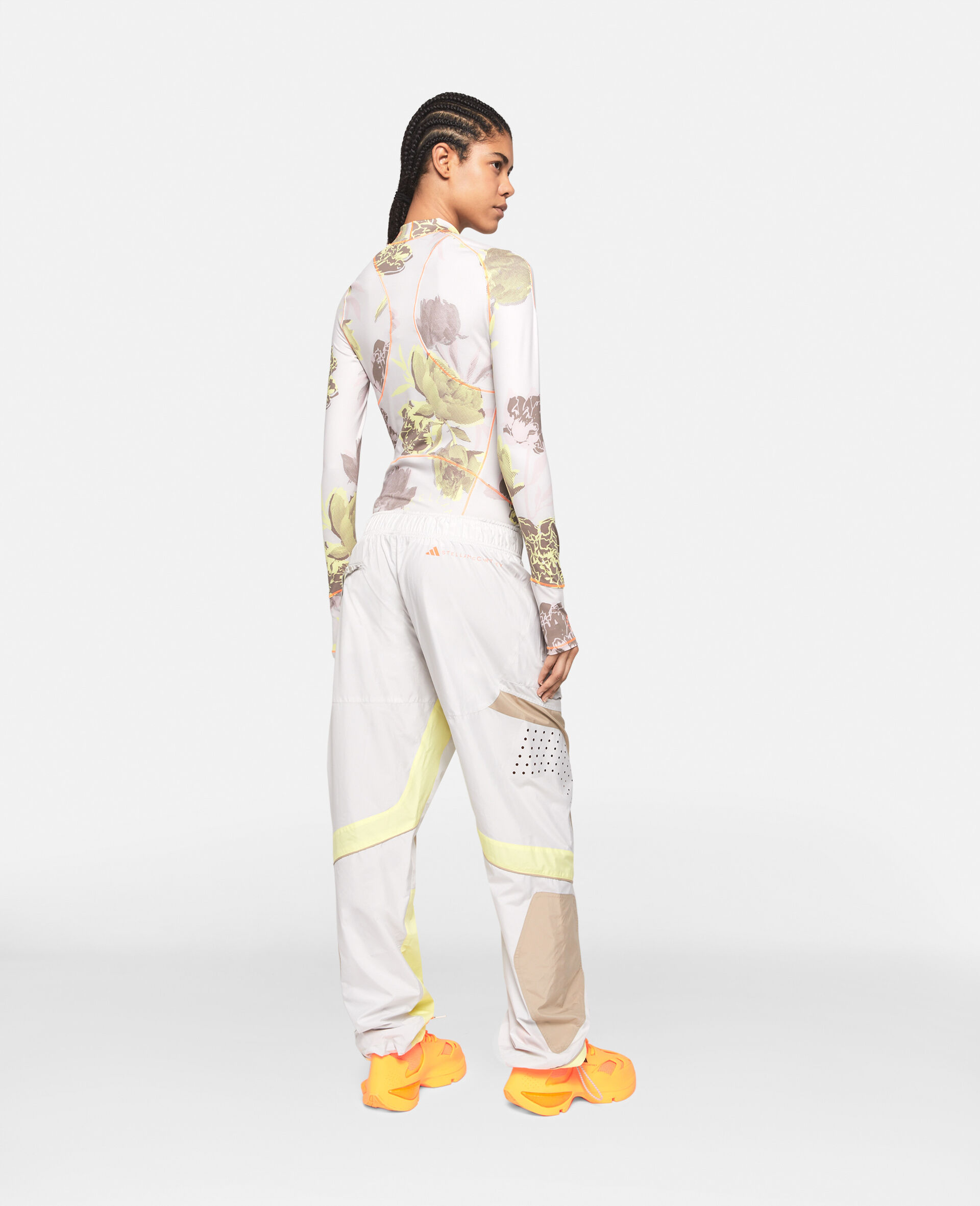 TruePurpose Peony Print Long Sleeve Cropped Midlayer Top-Multicolour-large image number 2