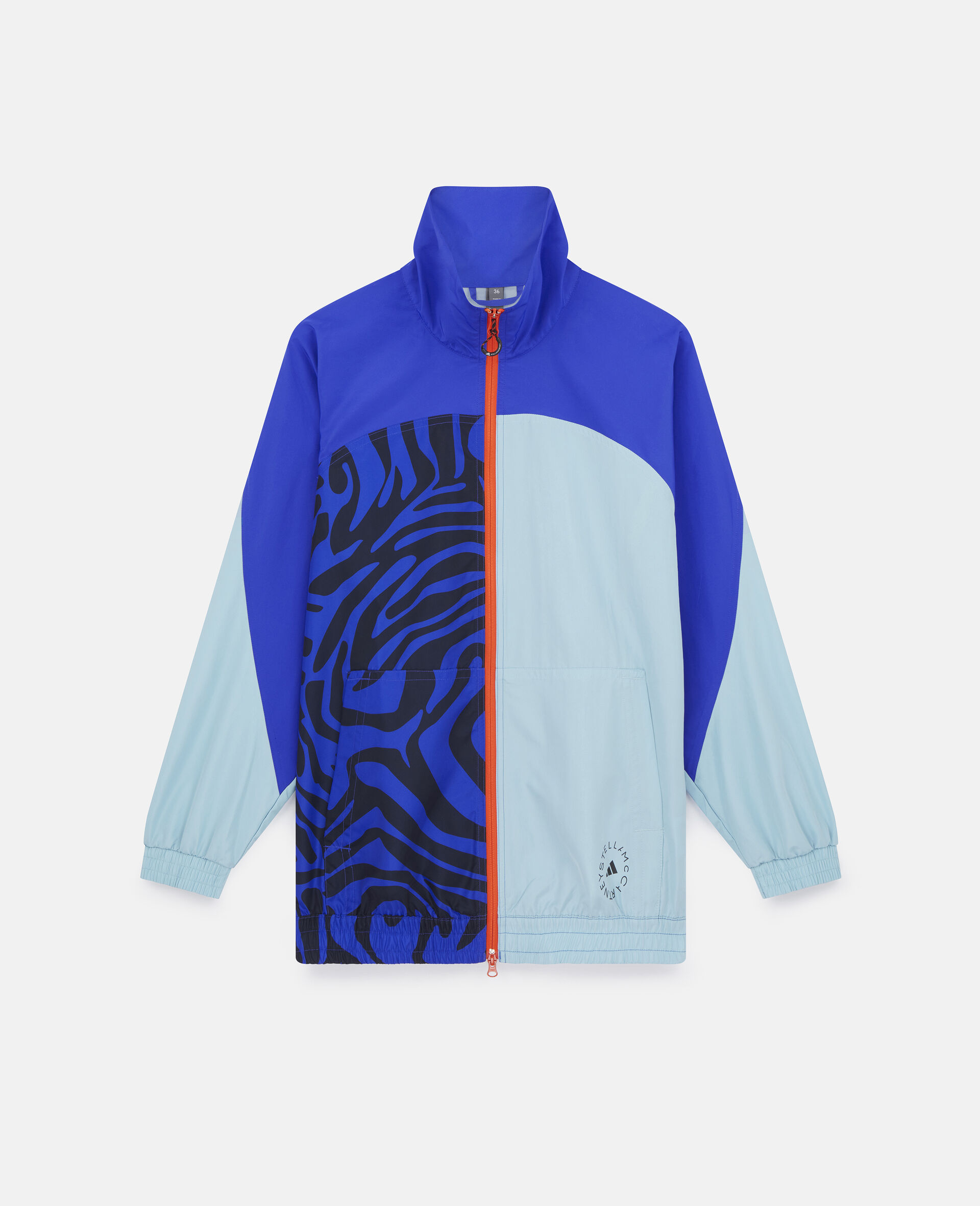 Woven Tracktop Animal Print -Blue-large image number 0