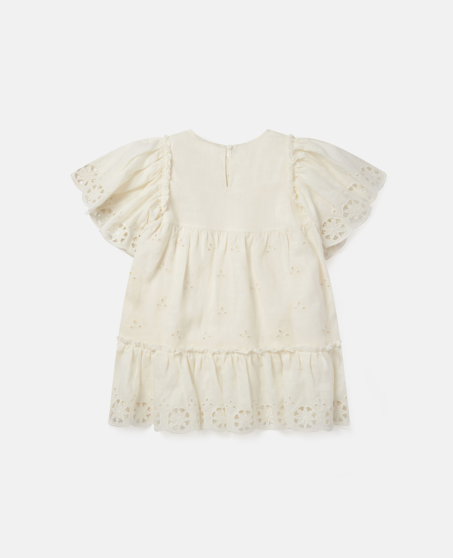 Broderie Anglaise Frilled Dress-White-large image number 2