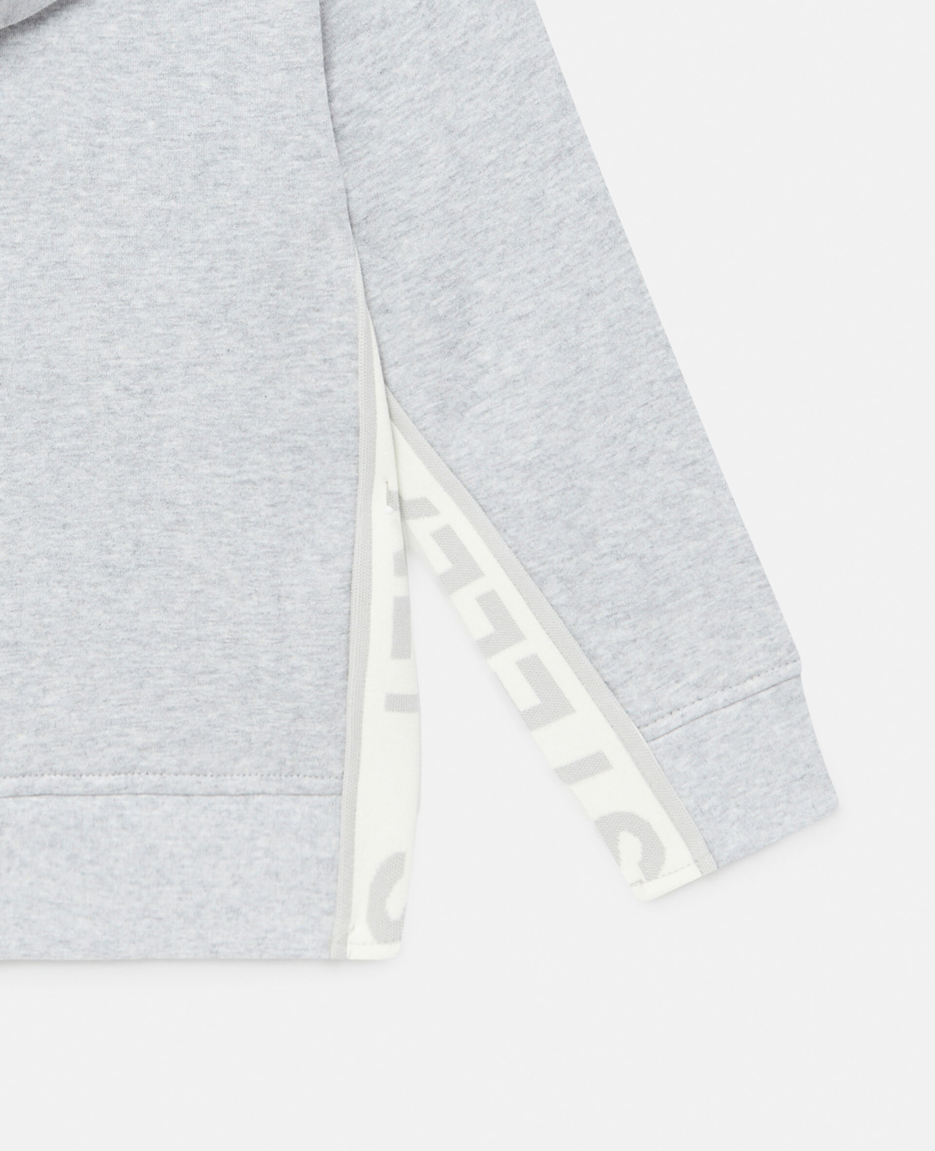 Sweatshirt mit Logo-Grafik, Kapuze und Reissverschluss-Grau-large image number 3